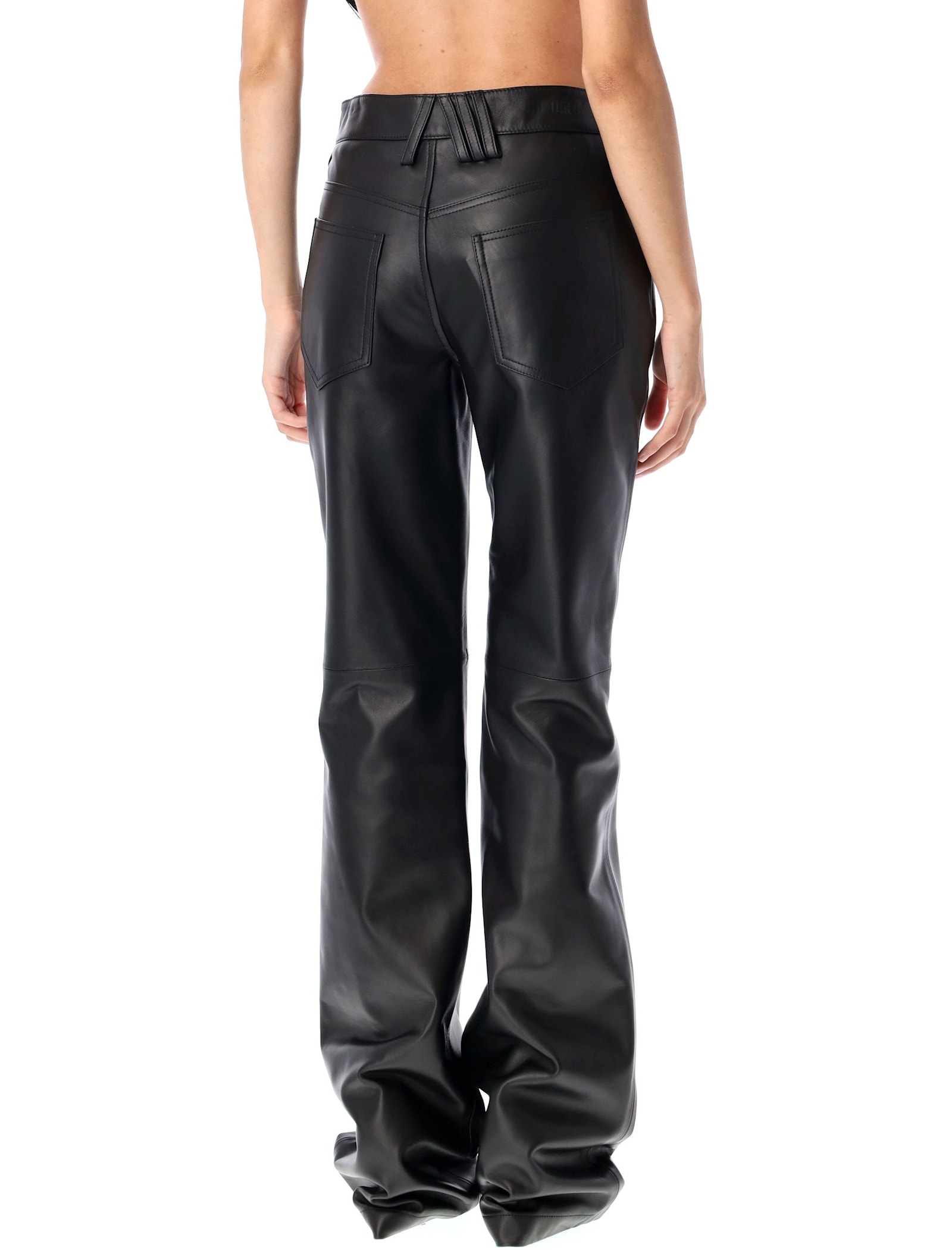 Attico Leather Pant In Black