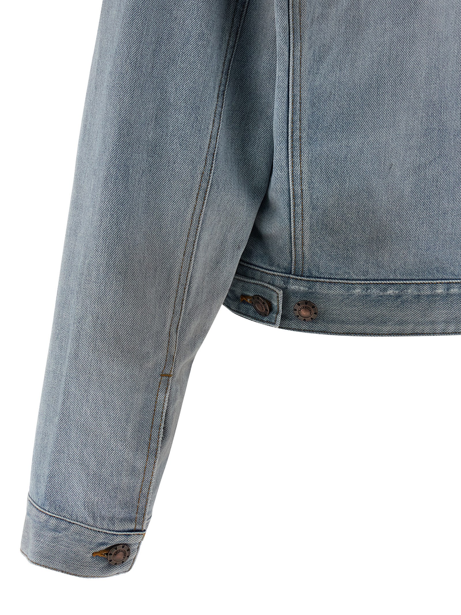 Balenciaga Double Layer Jacket Puffer Jackets Light Blue In Blue