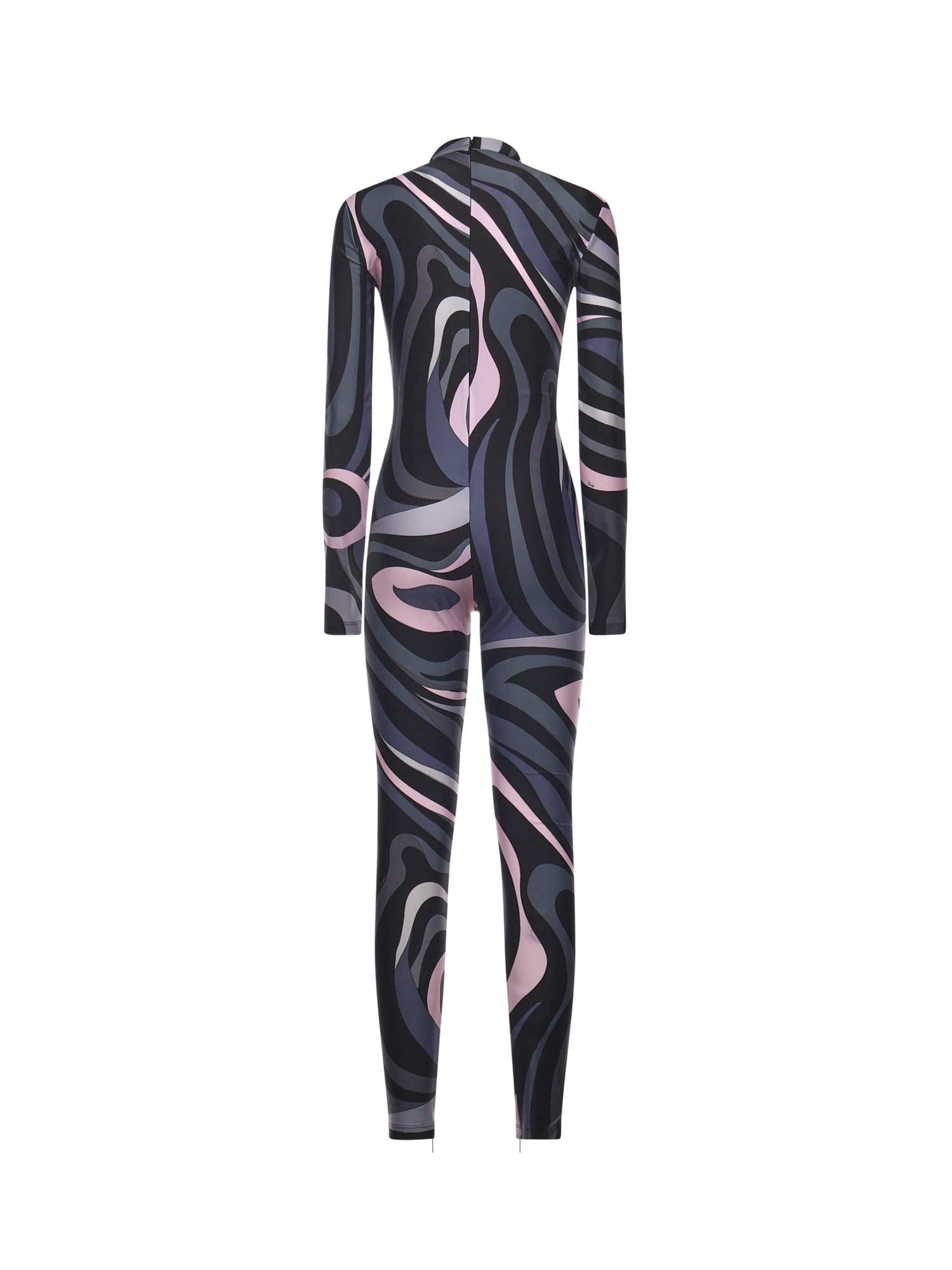 Pucci High Neck Abstract-print Jumpsuit In Black