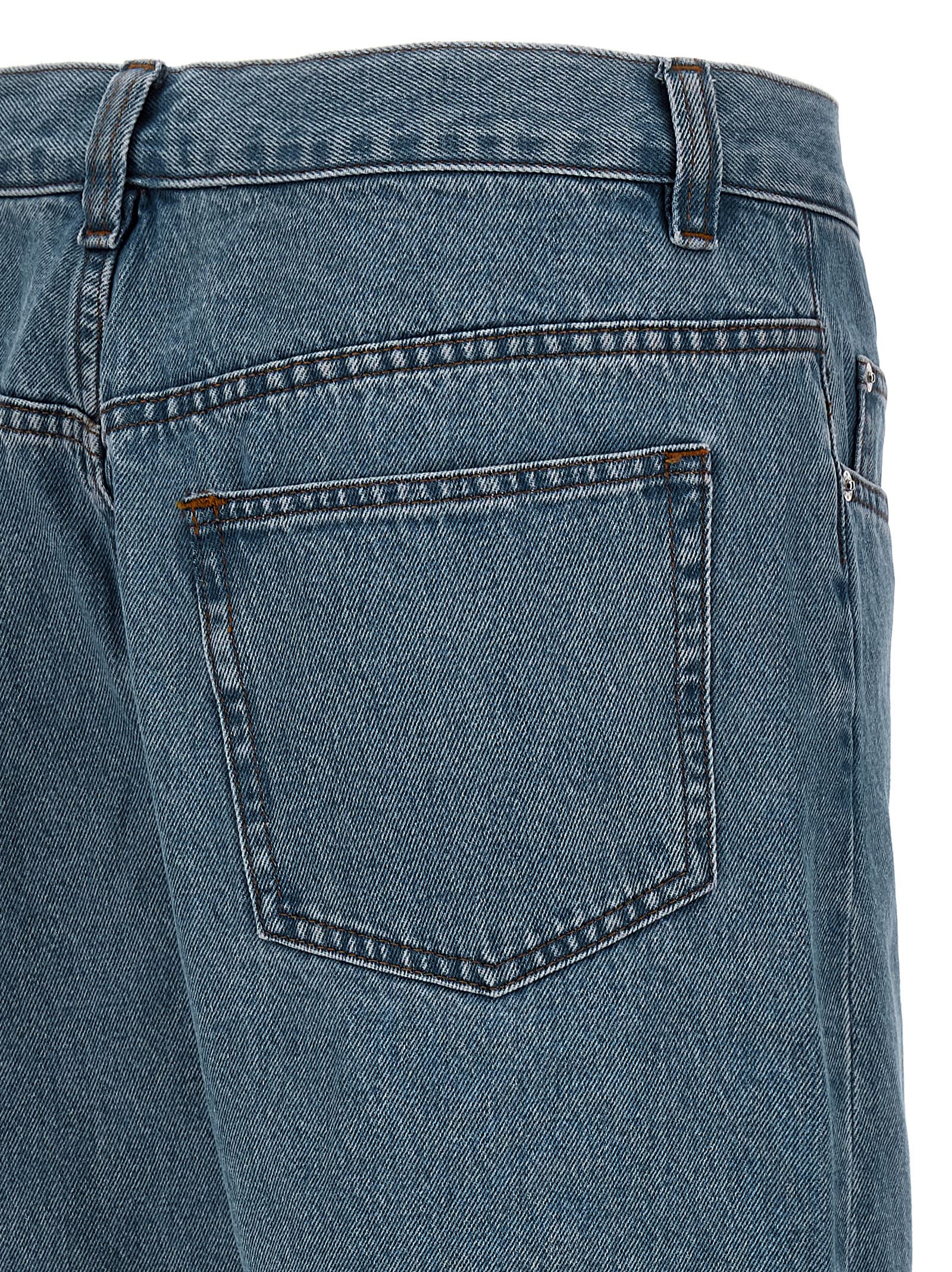 Shop Apc Relaxed Raw Edge Jeans In Denim