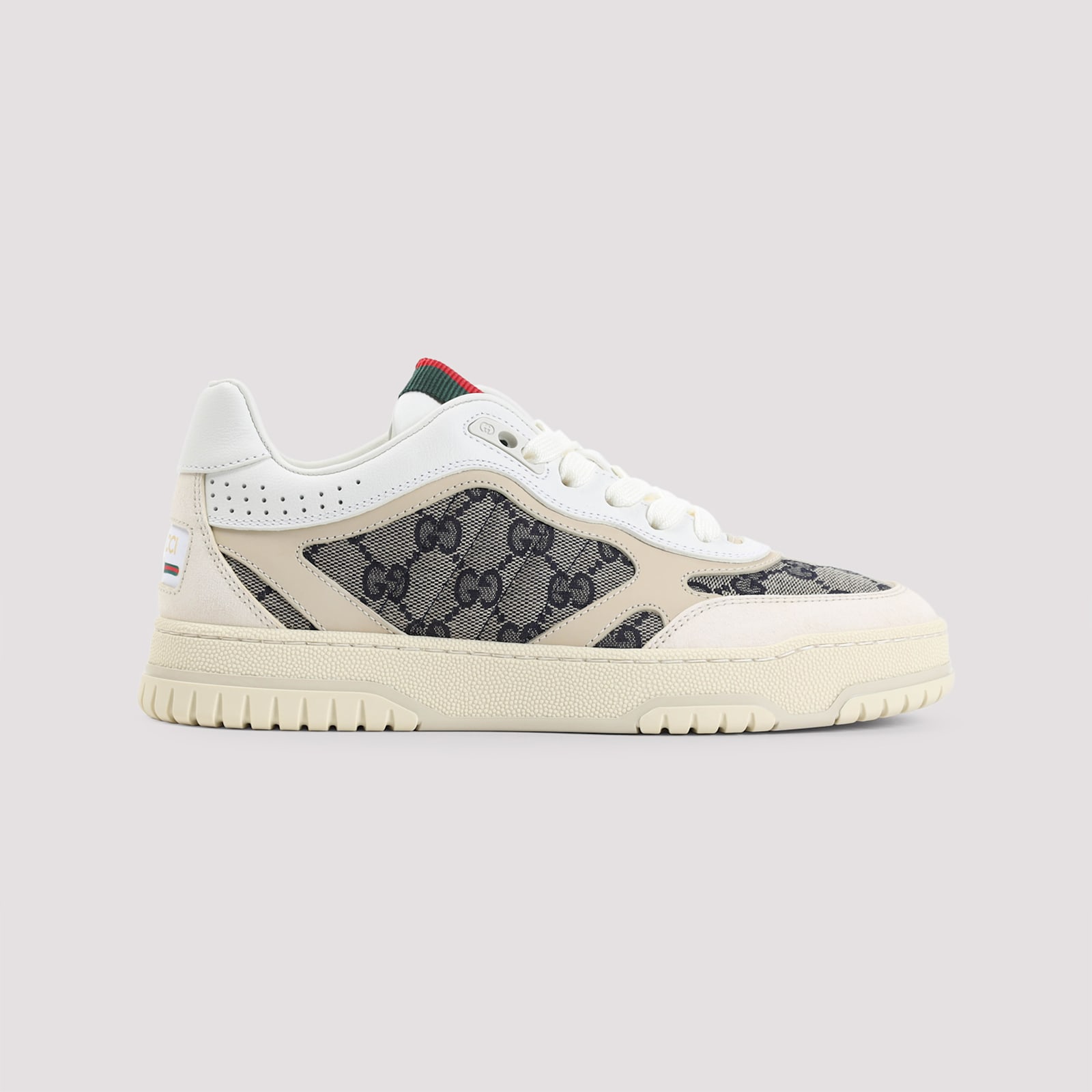 Gucci Re-web Trainer In Original Gg Canvas Women In White Blue