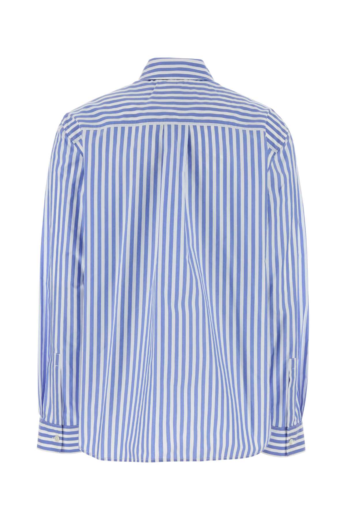 Shop Philosophy Di Lorenzo Serafini Embroidered Poplin Shirt In Fantasiablu