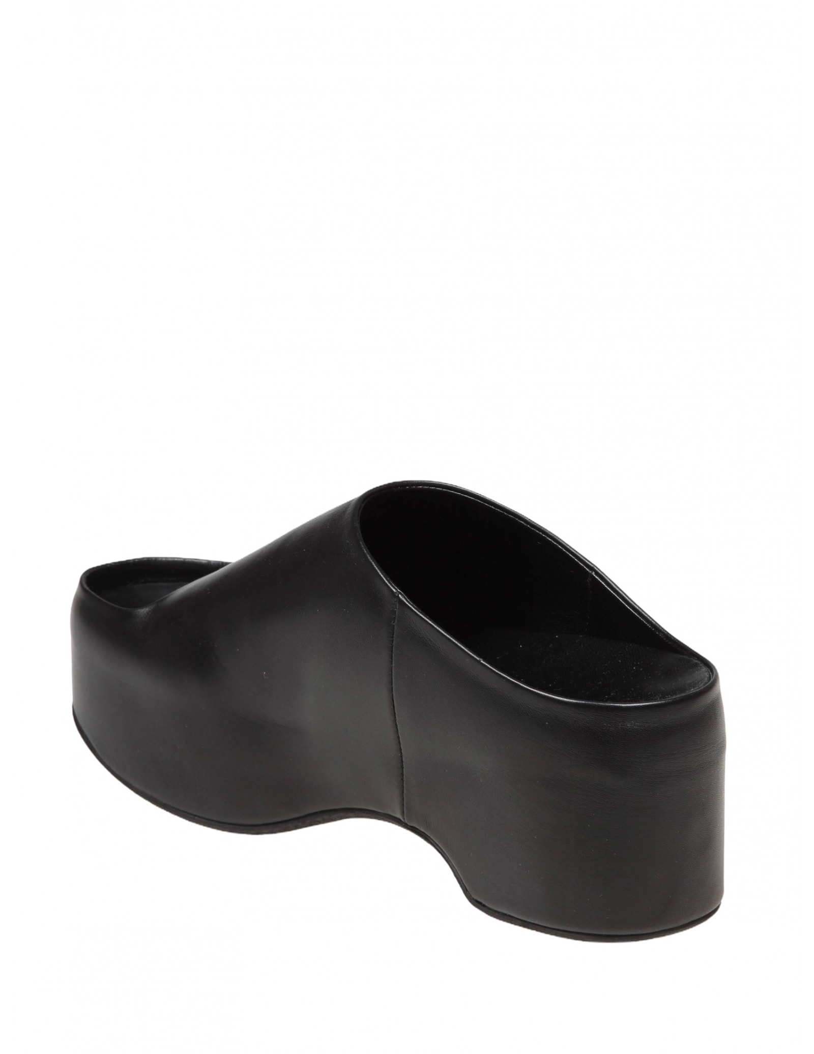 Shop Marni Slipper In Black Leather