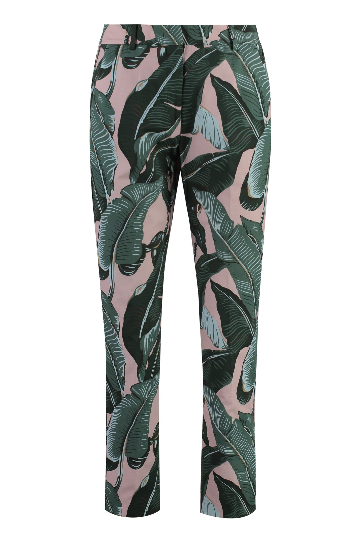 Okra Printed Cotton Trousers