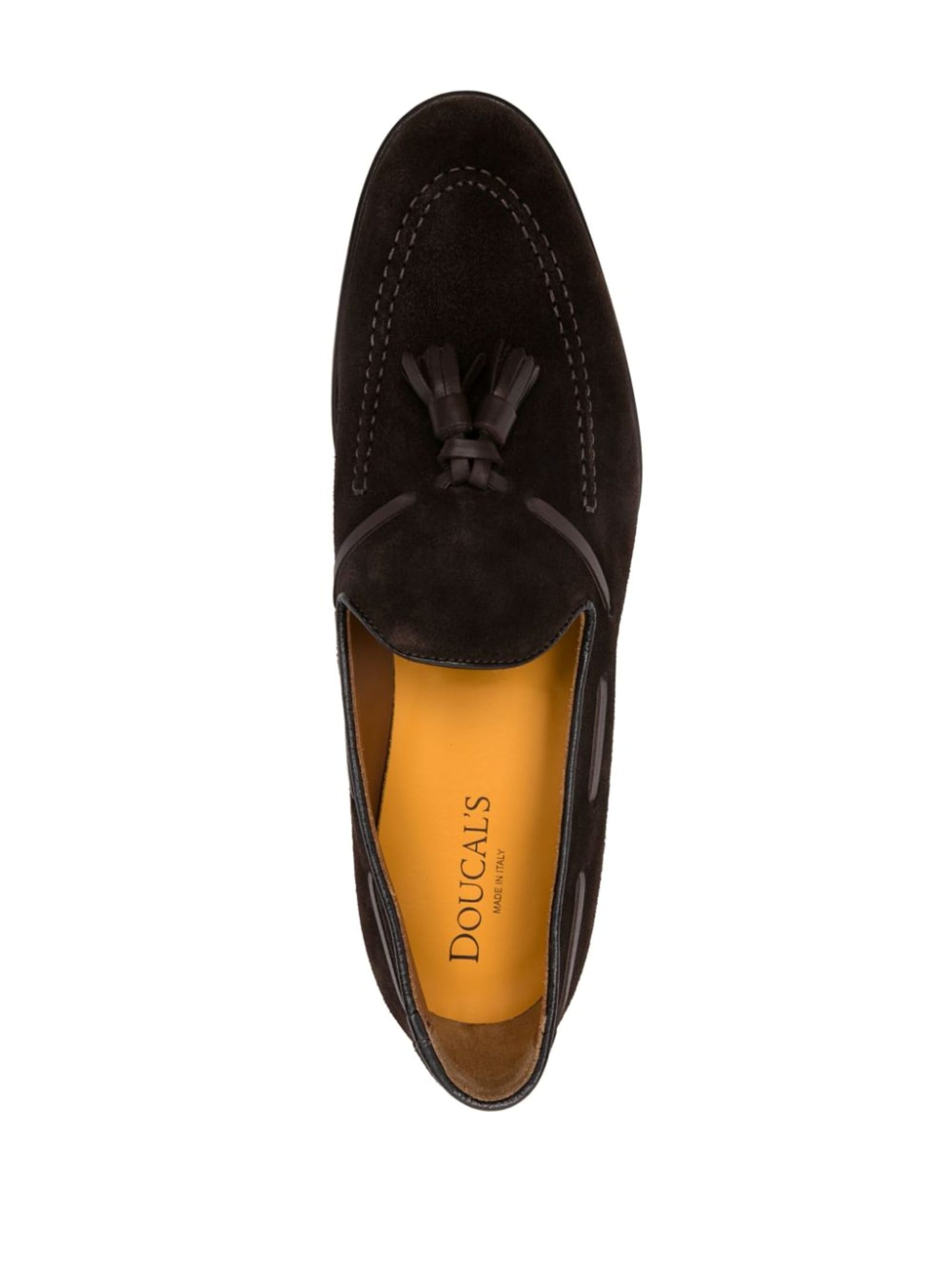 Shop Doucal's Thor Moccasins In Suede In Marrone