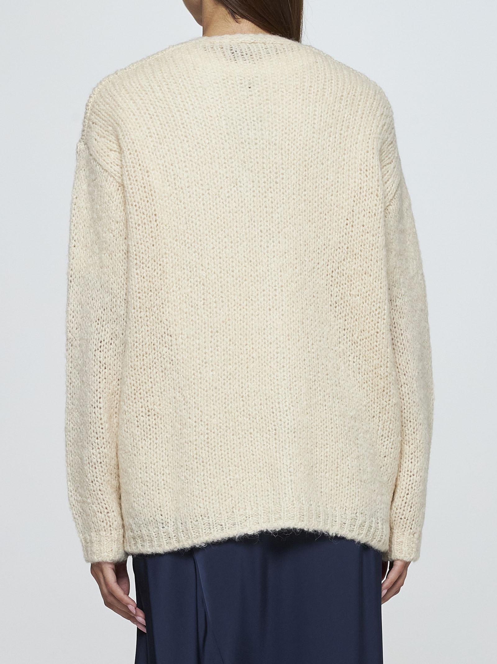 Shop Weekend Max Mara Arduino Alpaca-blend Cardigan In Avorio