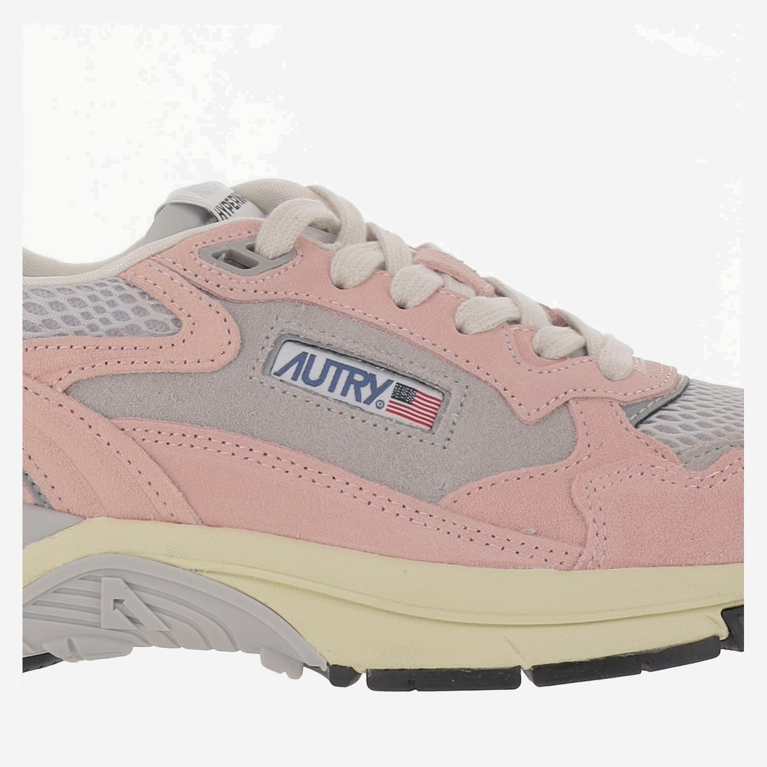 Autry Low Hyperway Wom Sneakers With Mesh Panels In Pink