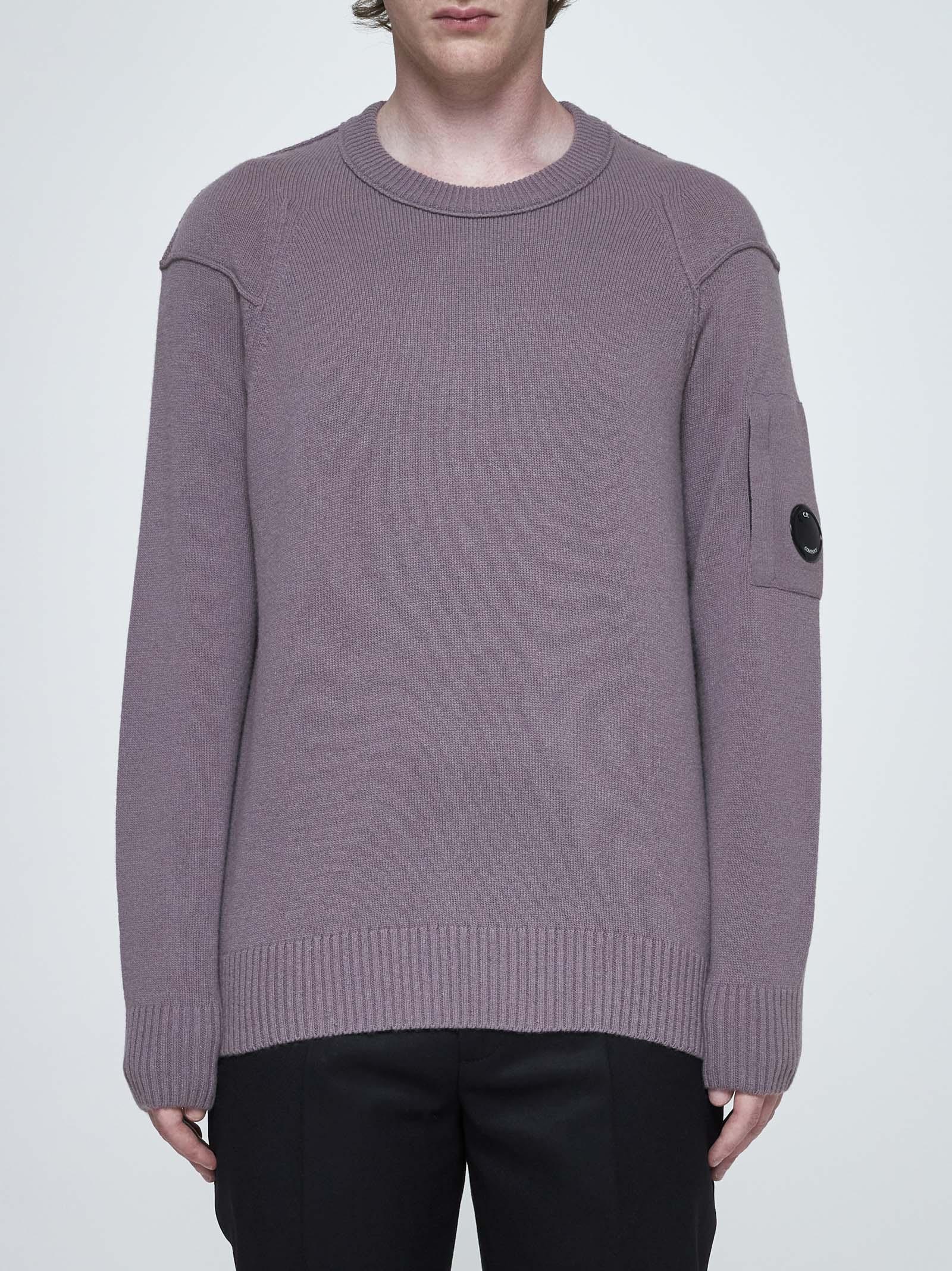 Shop C.p. Company Lambswool-blend Sweater In Purple Dove