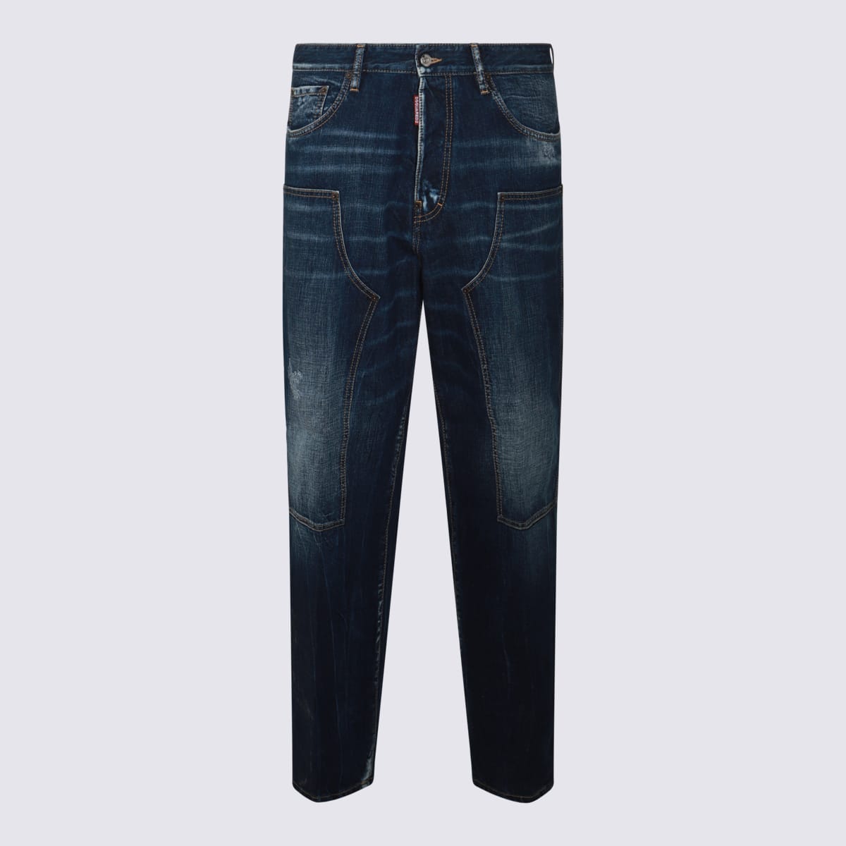 Blue Cotton Denim Jeans