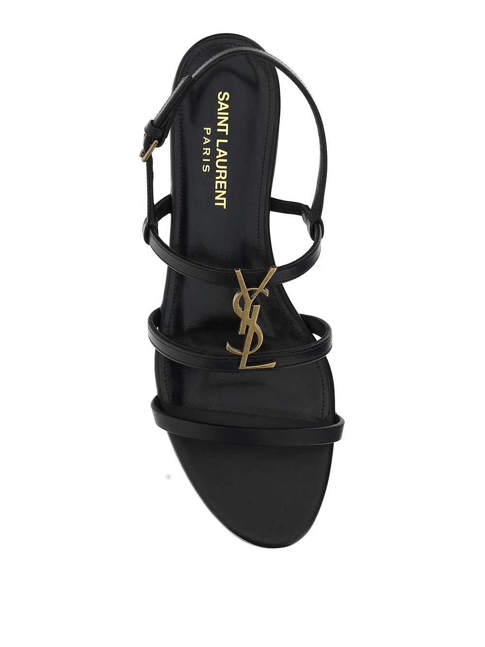 Saint Laurent New Cassandra Leather Sandal In Animal Print