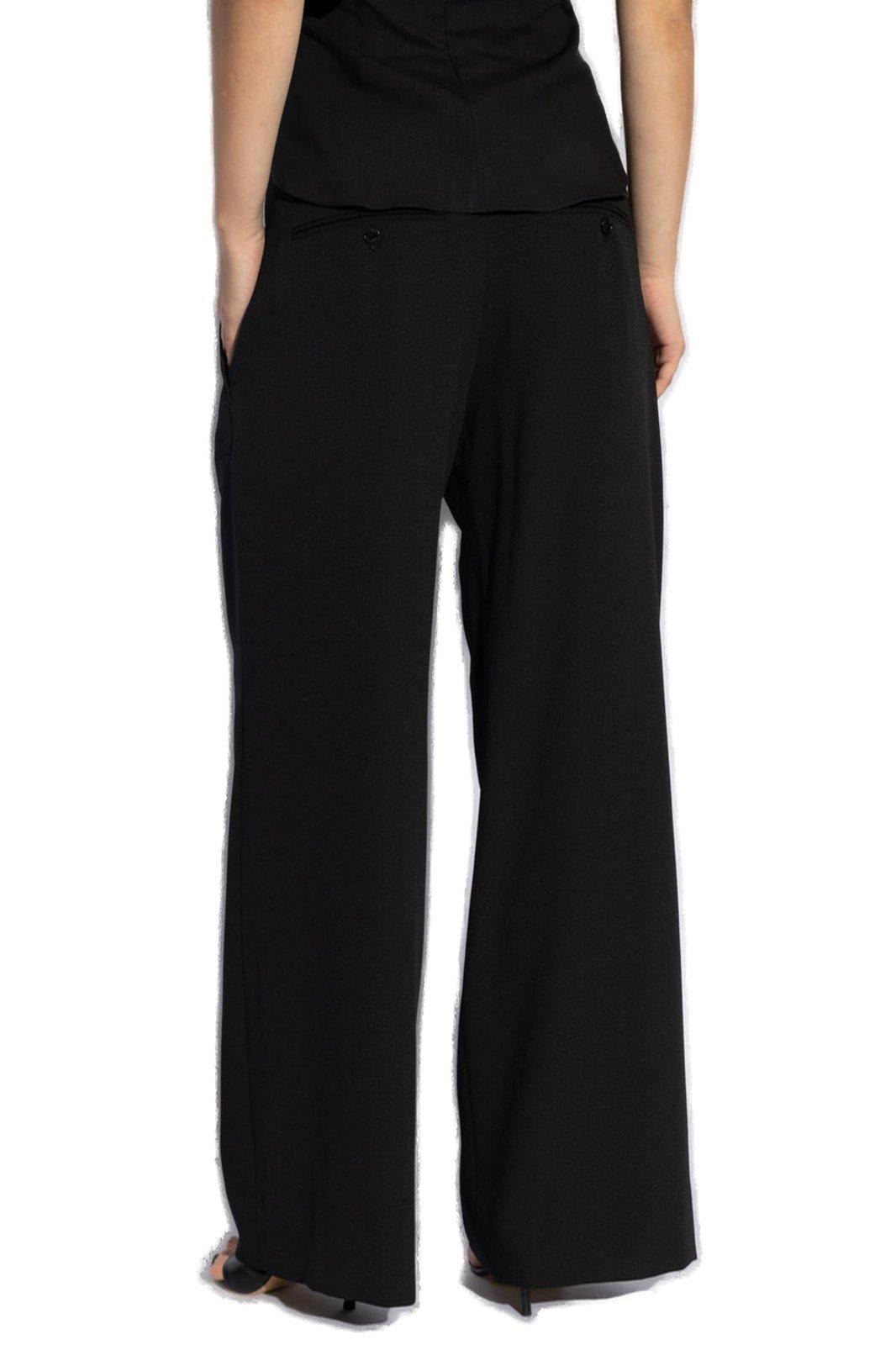 Isabel Marant 'romina' Grey High Waist Pants With Check Motif In Black