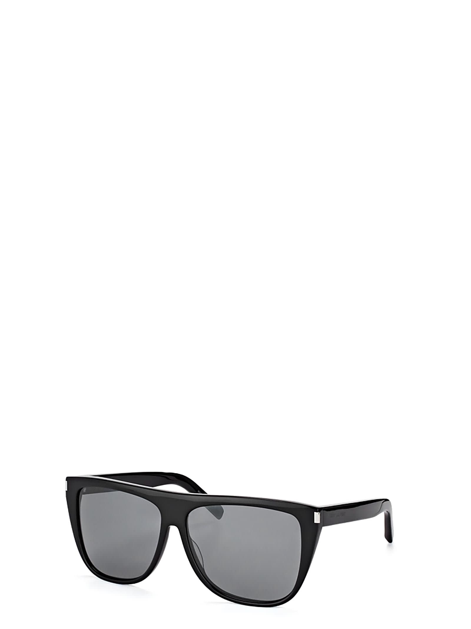 Shop Saint Laurent Eyewear Sl 1 Black Sunglasses