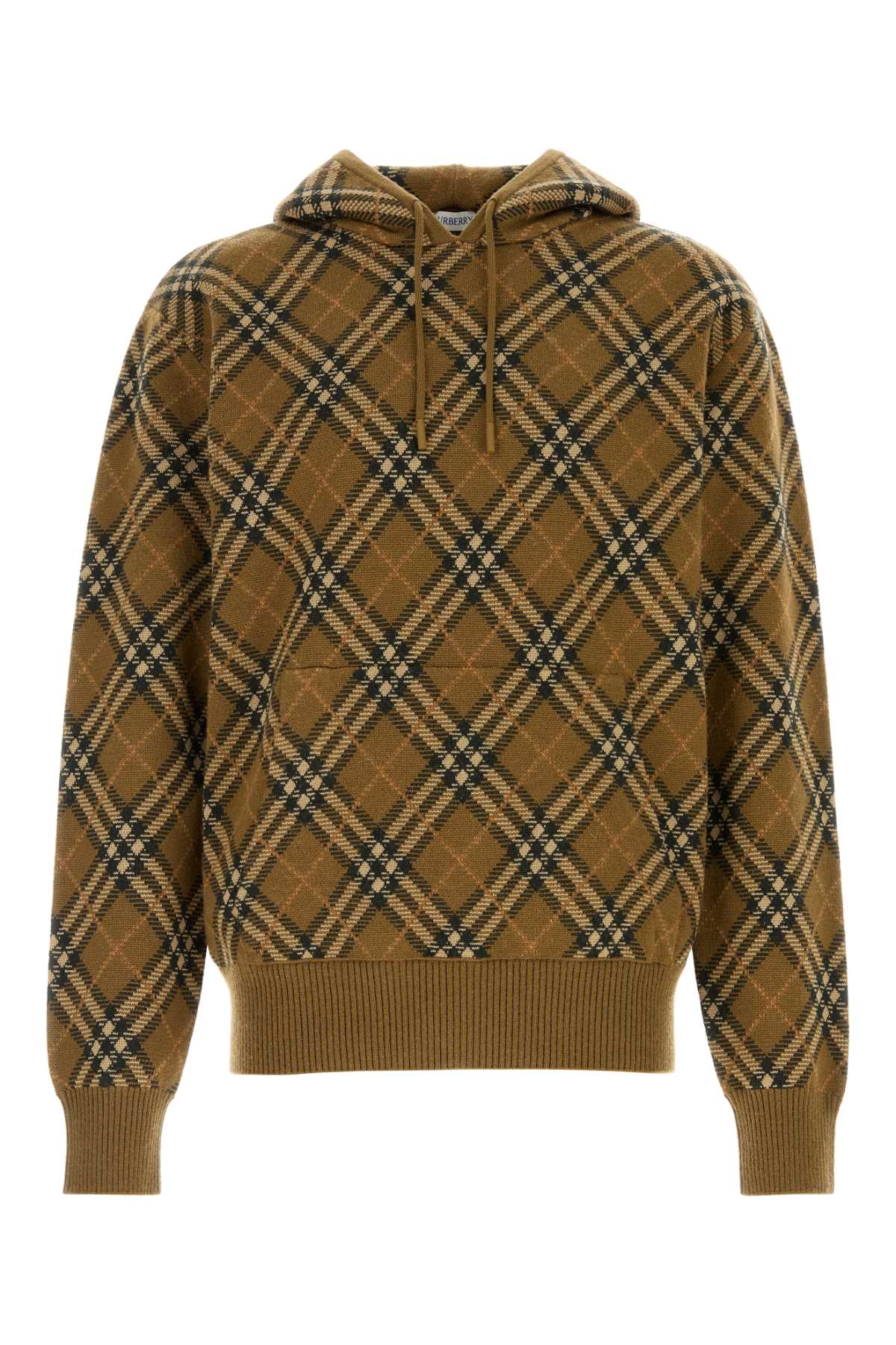 Shop Burberry Embroidered Wool Blend Sweatshirt In Shrewipcheck