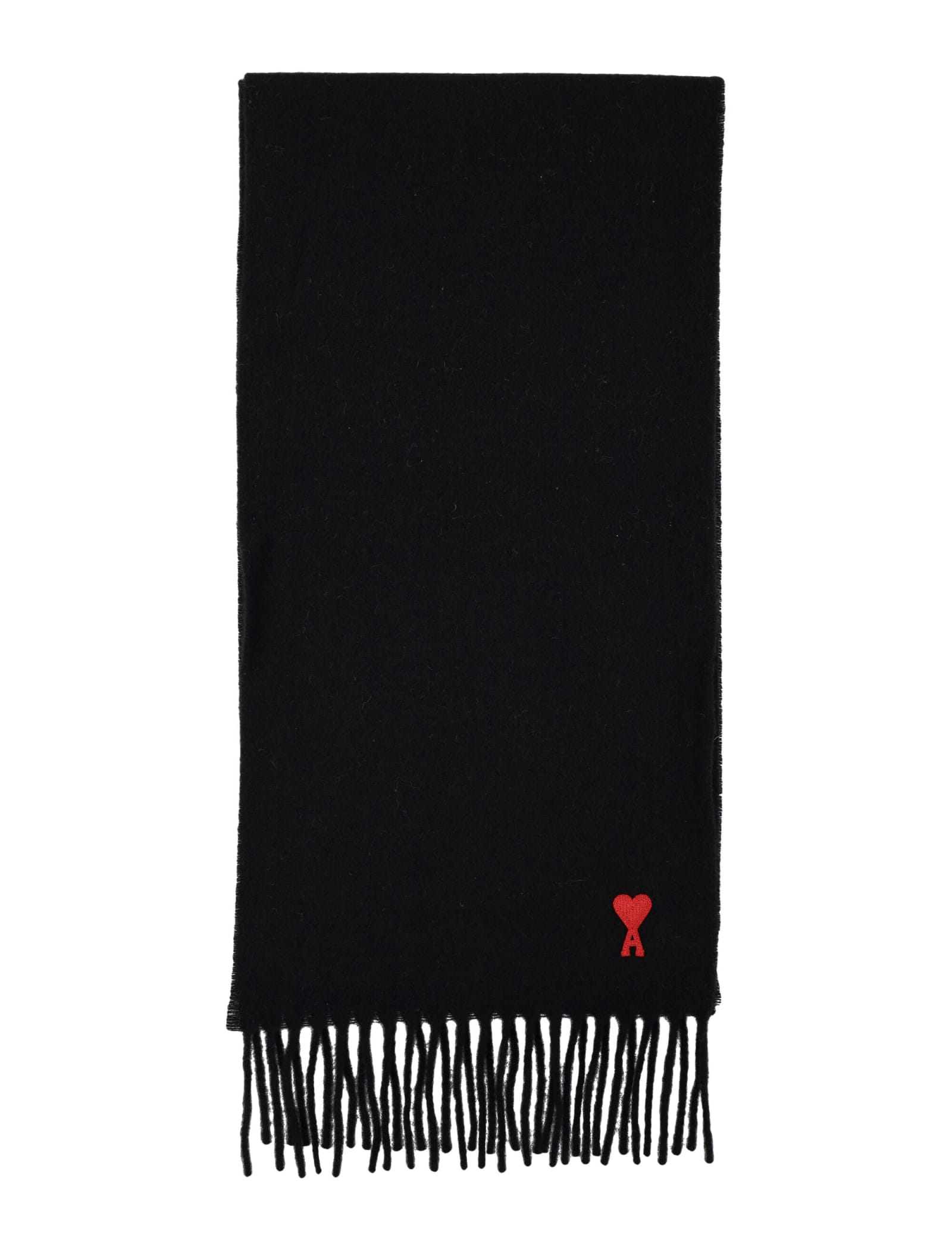 Shop Ami Alexandre Mattiussi Red Adc Scarf In Black