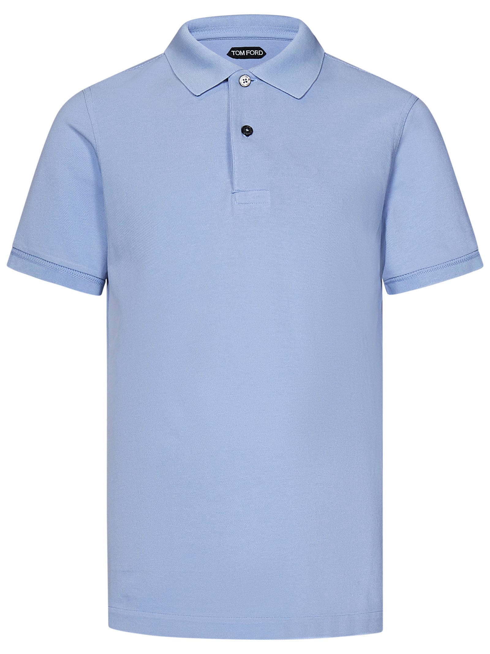 Shop Tom Ford Polo Shirt In Clear Blue