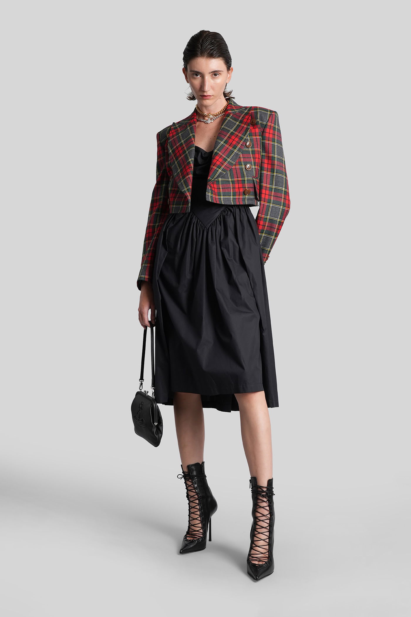 Vivienne Westwood Sunday Long Dress In Black Cotton In Black