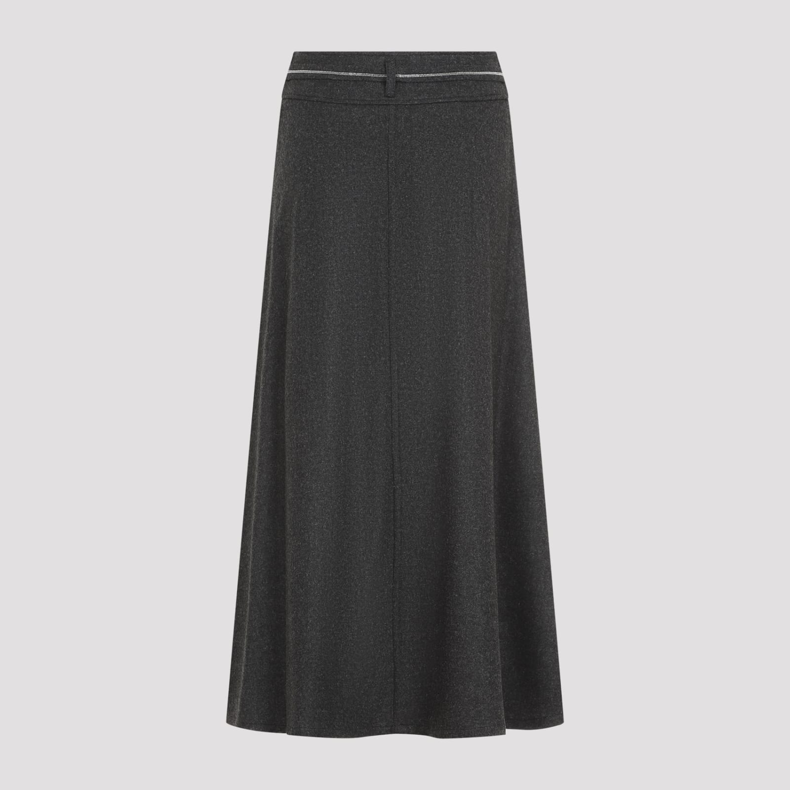 Shop Peserico Flannel Skirt In Grafite