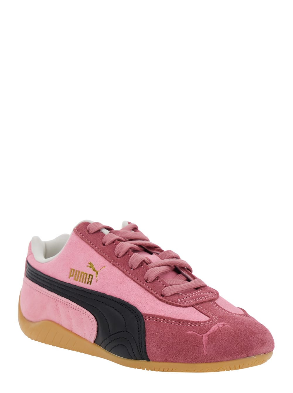 Puma Sneakers With Contrast Panels And Rubber Sole In Pink