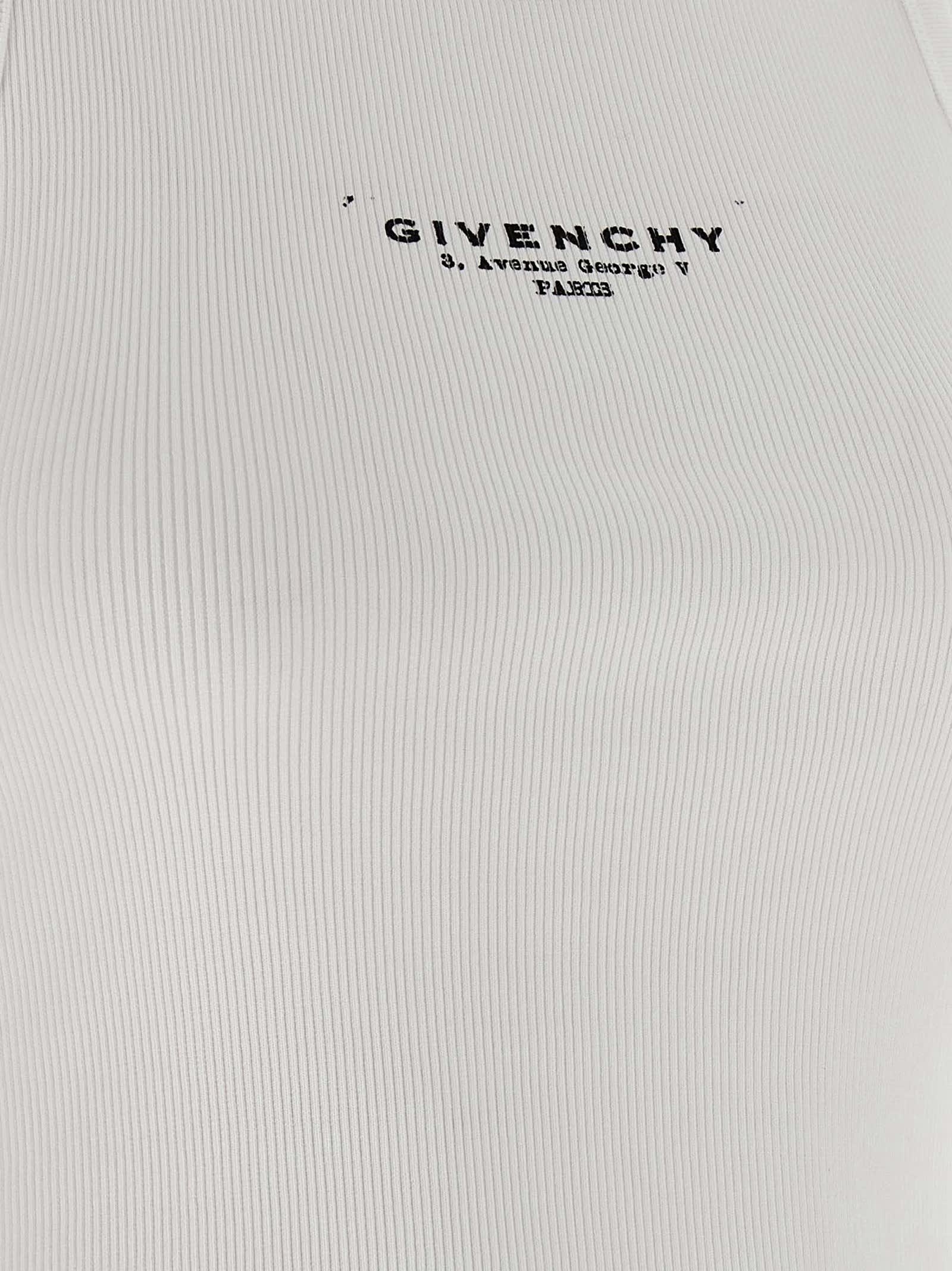 Givenchy Slim Tank Top With Logo Print In White