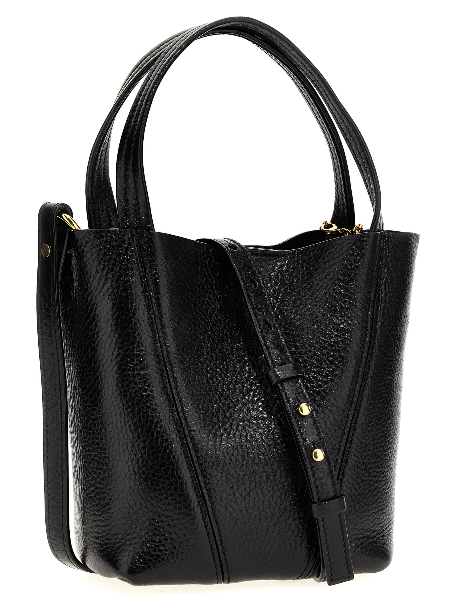 Chloé Small Spin Tote In Grained Leather Bags