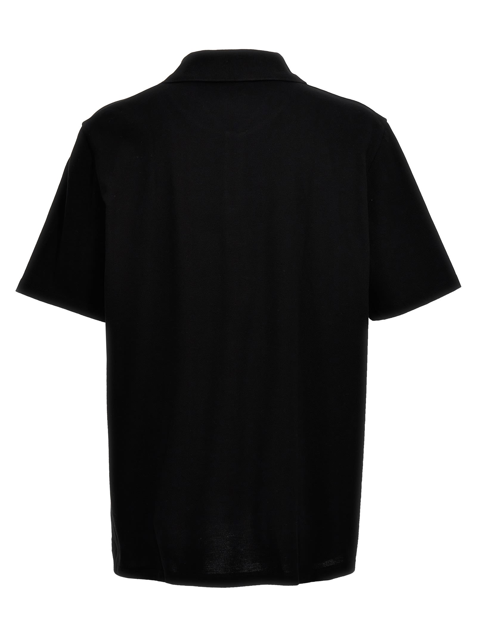 Shop Balmain Logo Polo Shirt In Black