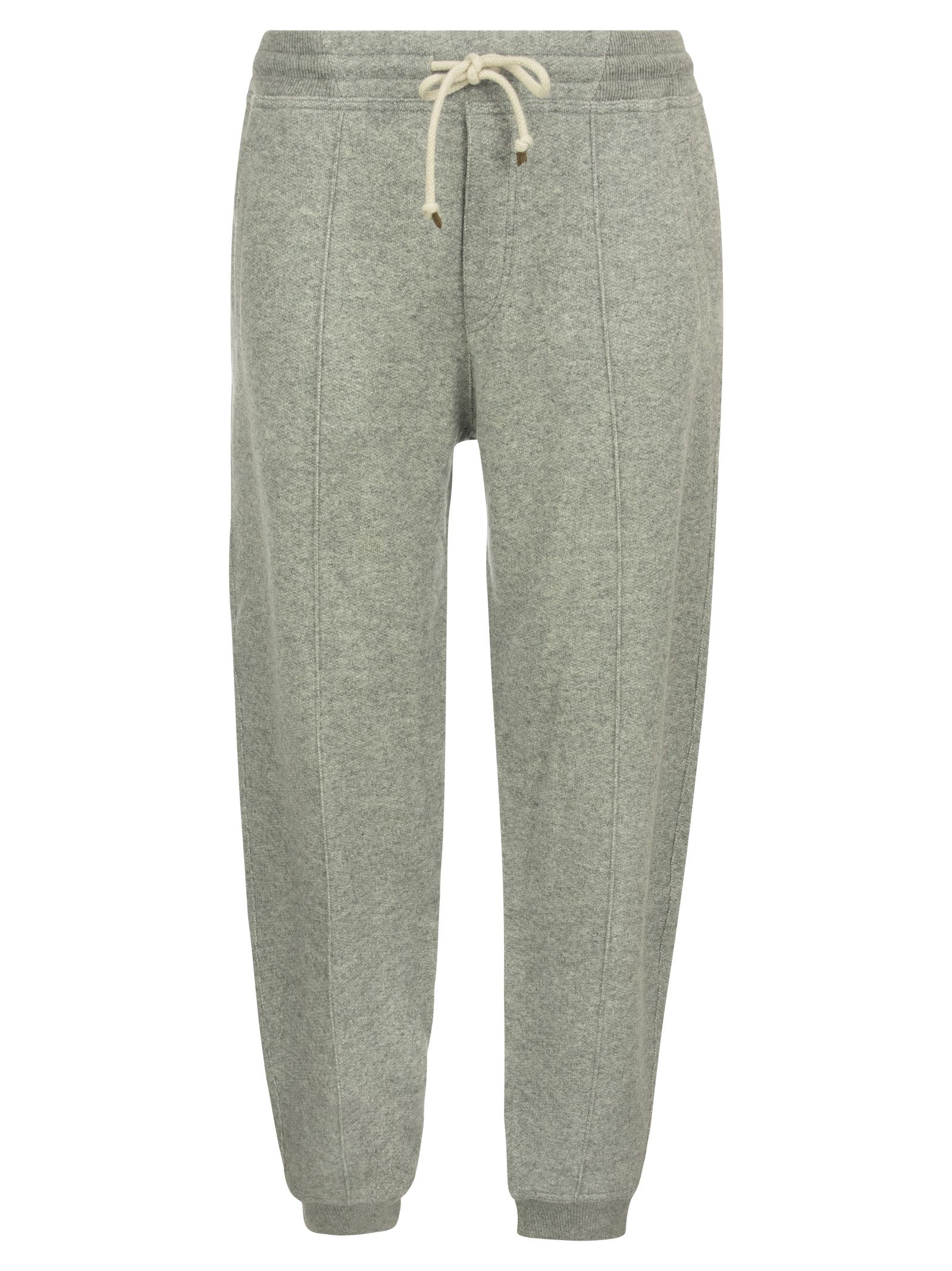 Brunello Cucinelli Cashmere Trousers With crête And Elasticated Bottoms