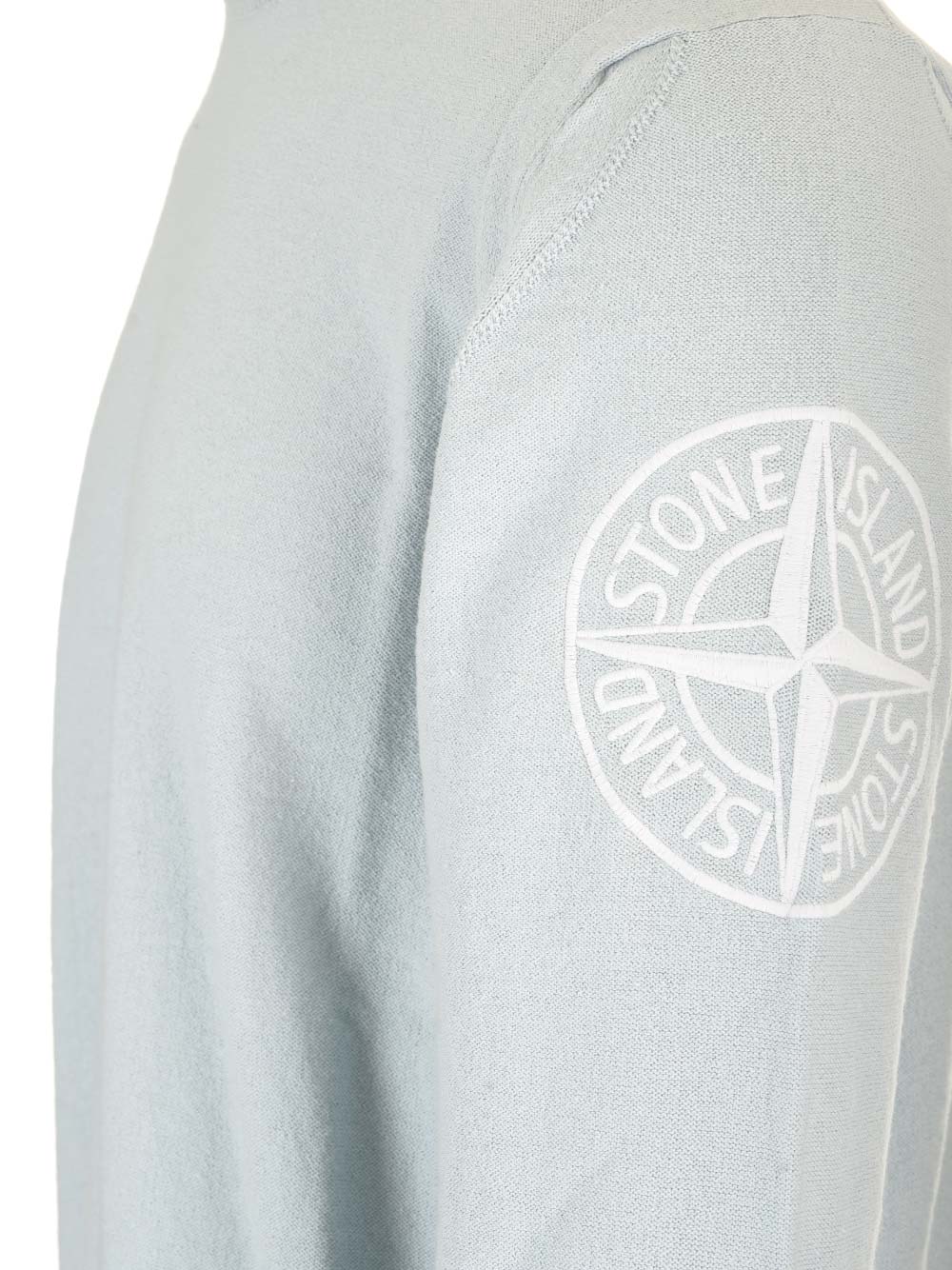 Shop Stone Island Cotton Sweater In Light Blue