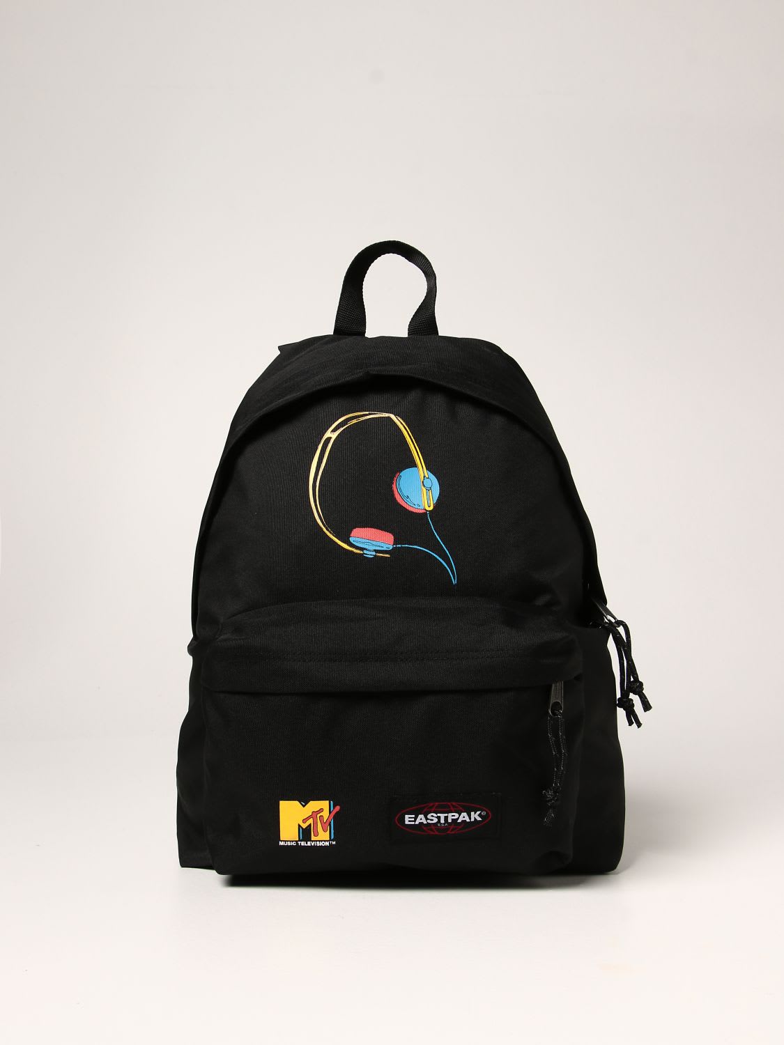 Mtv X Eastpak Backpack Padded Pakr Sound System Mtv X Eastpak Backpack In Canvas With Printed Headphones