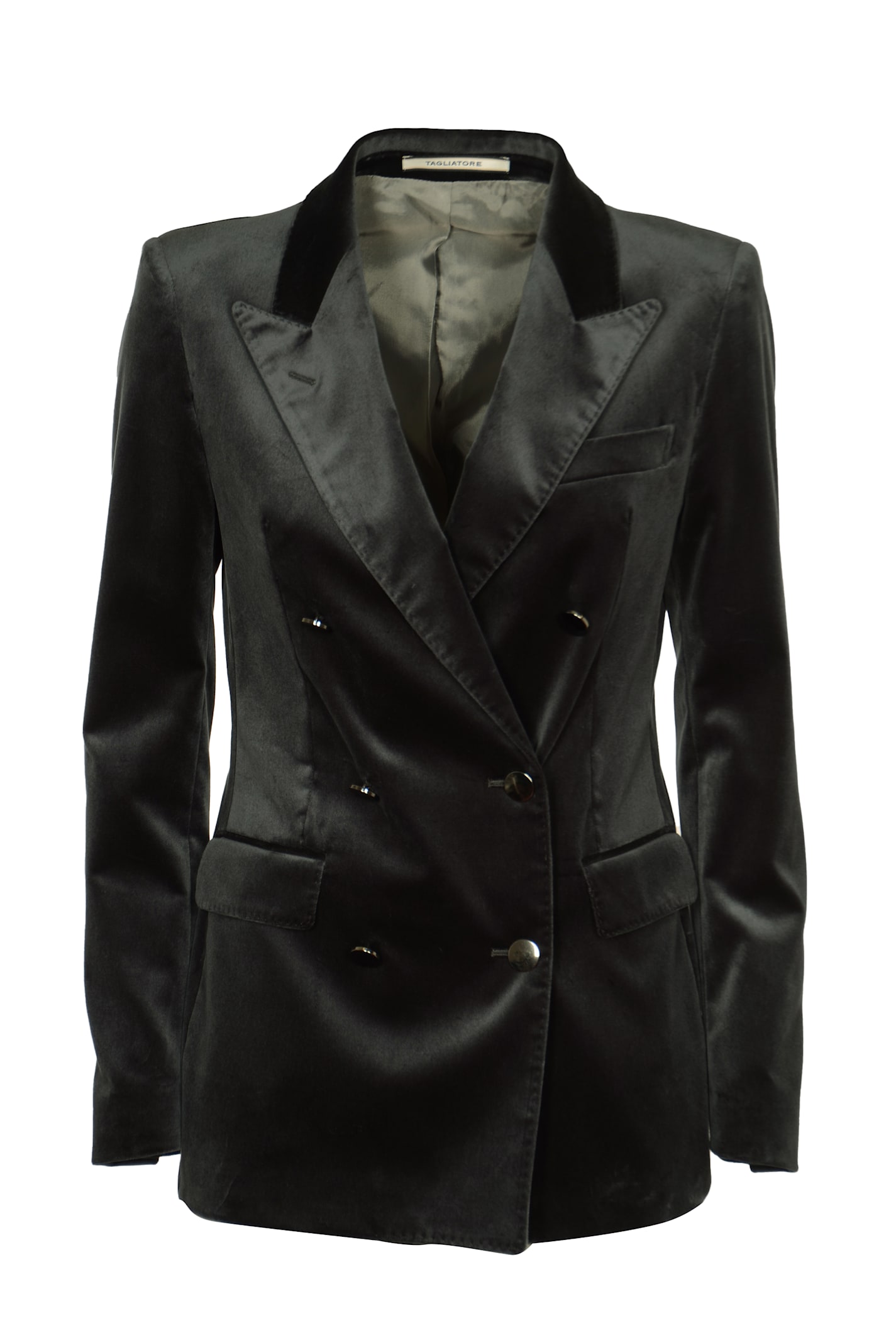 Shop Tagliatore Double-breasted Fitted Blazer