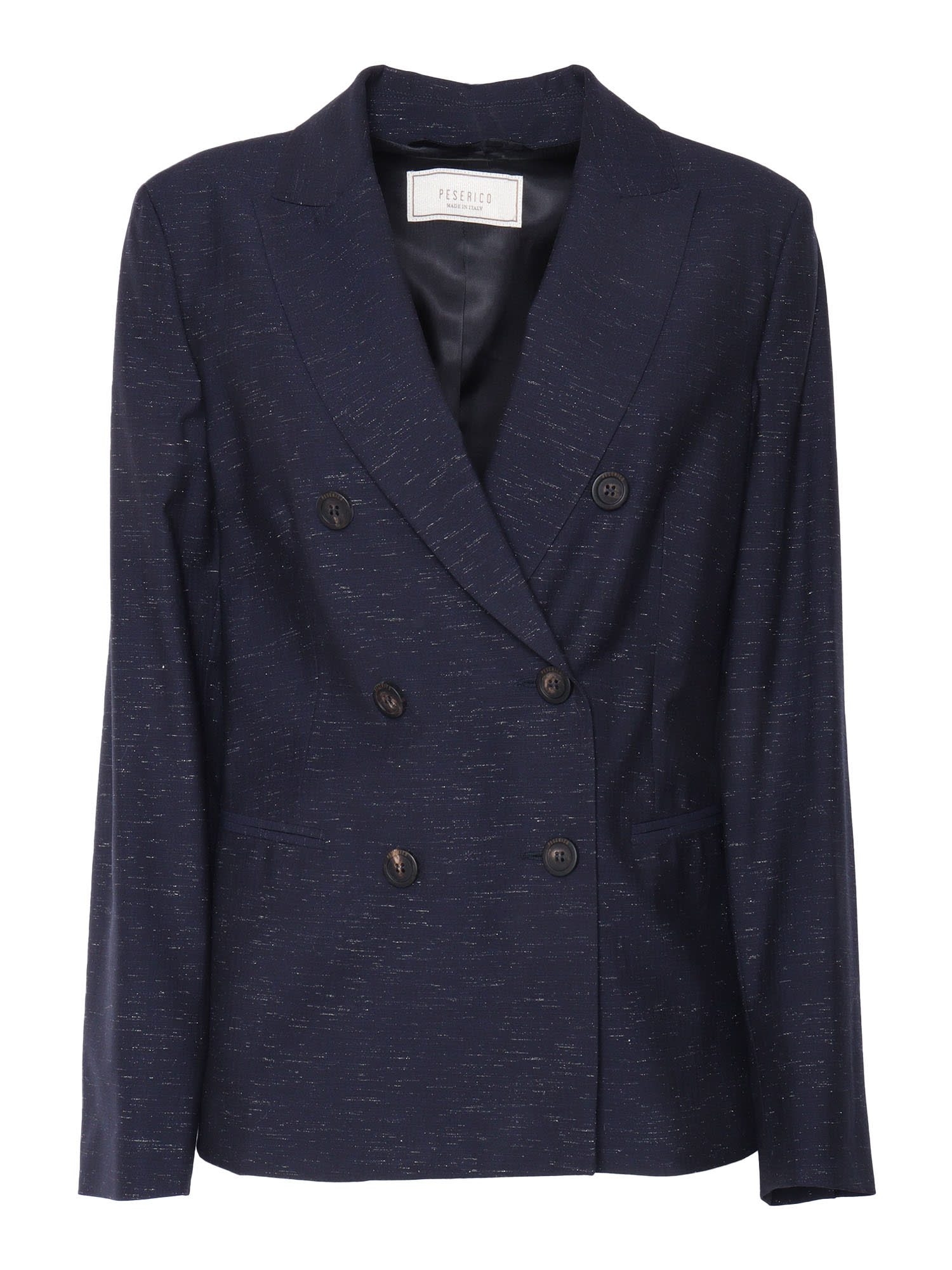 Peserico Blue Double-breasted Blazer