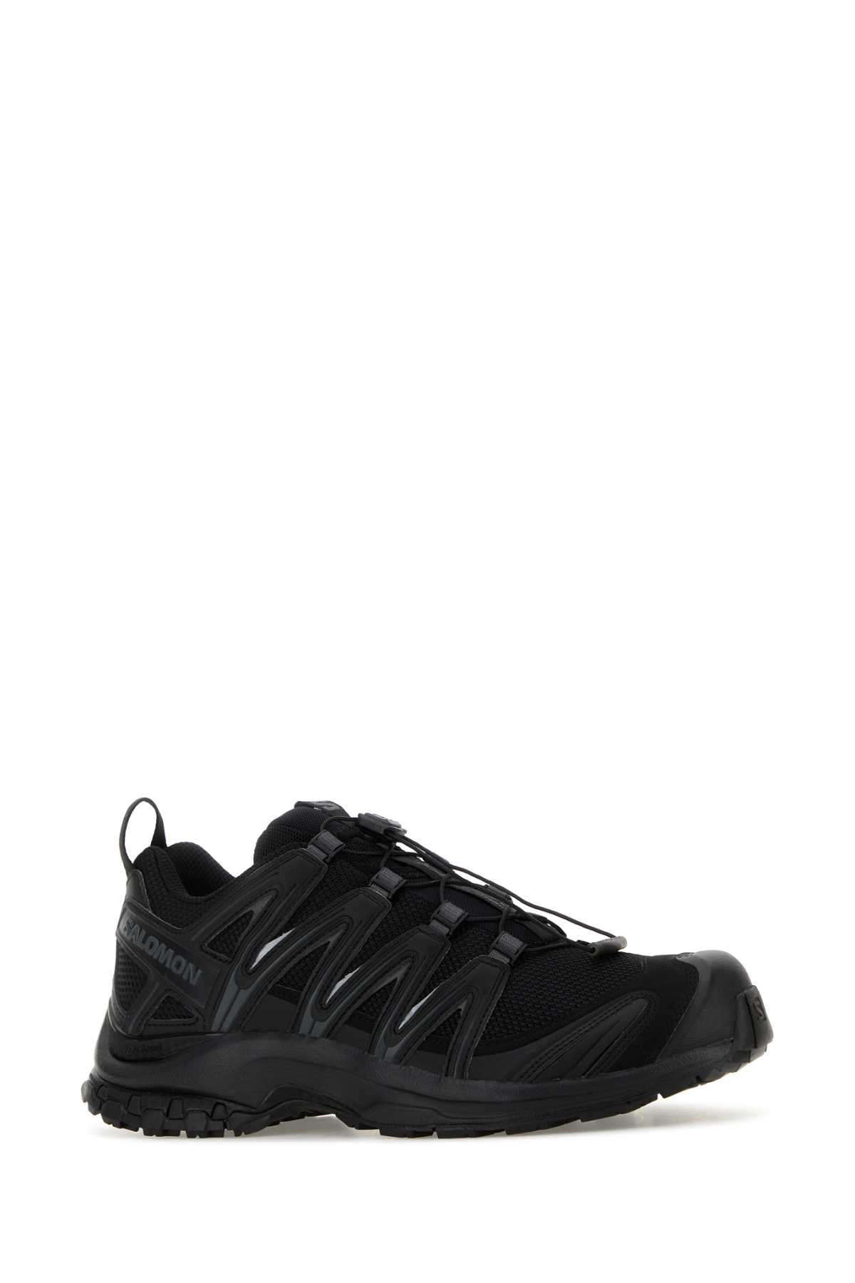 Salomon Black Mesh And Synthetic Leather Xa Pro 3d Sneakers In Black