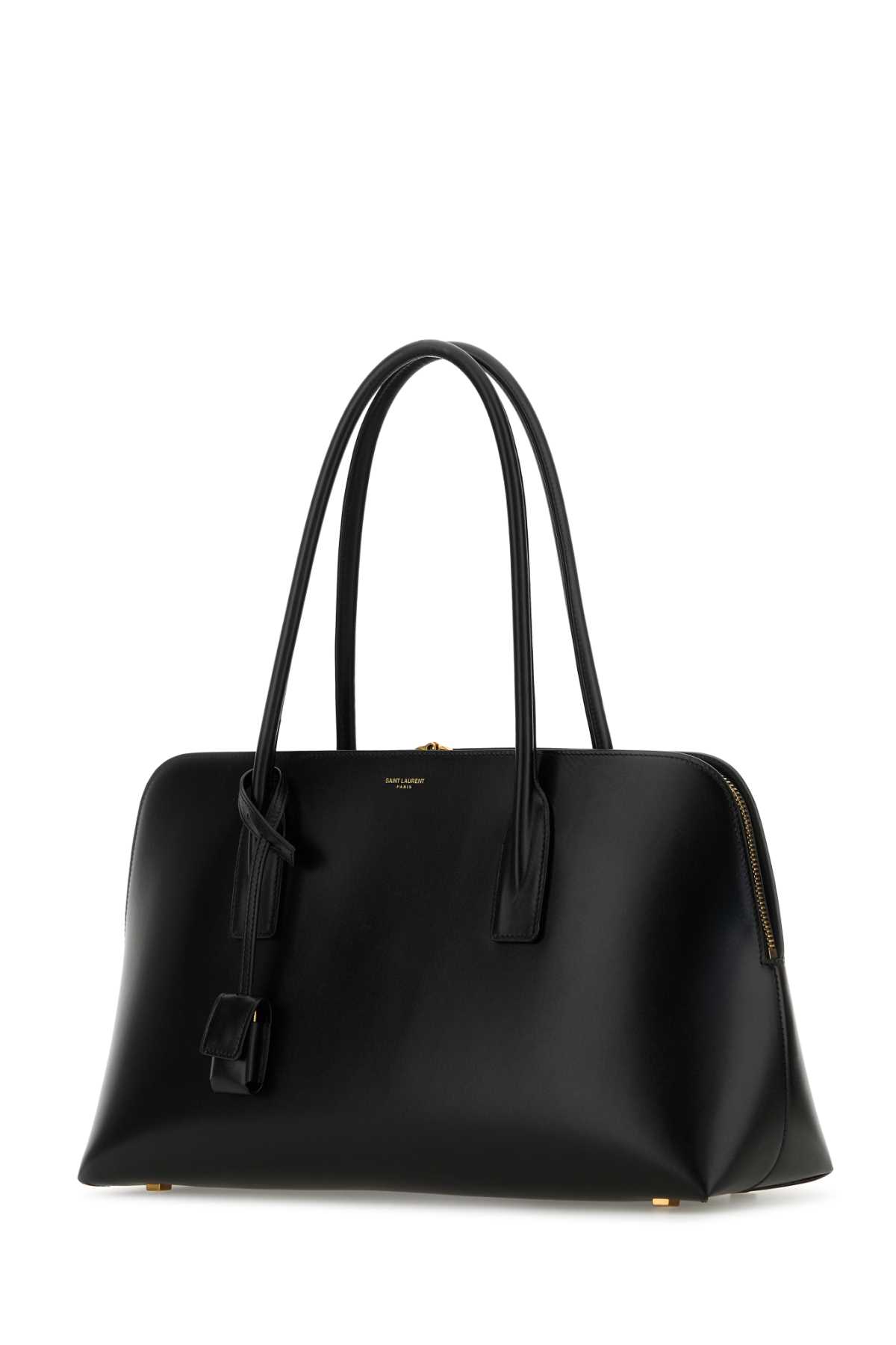 Saint Laurent Sac De Jour Large Bowling Top-handle Bag In Leather In Black