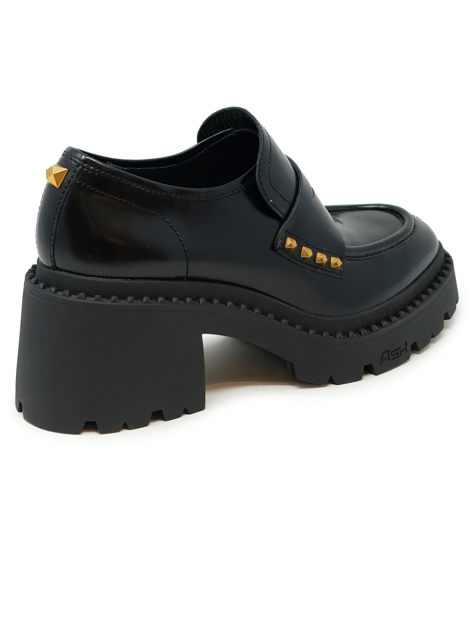 Shop Ash Black Leather Loafers