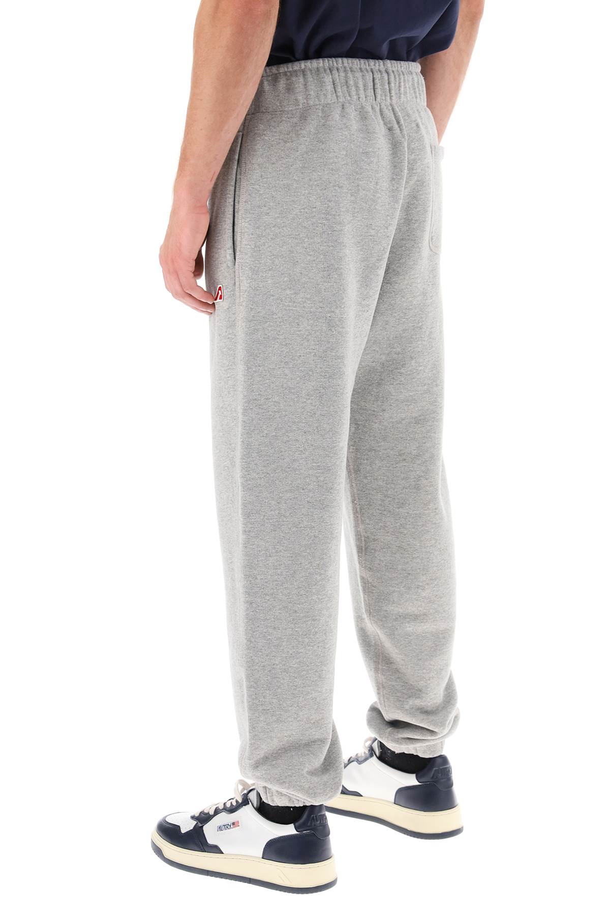 Shop Autry Joggers In Cotton French Terry In Grey