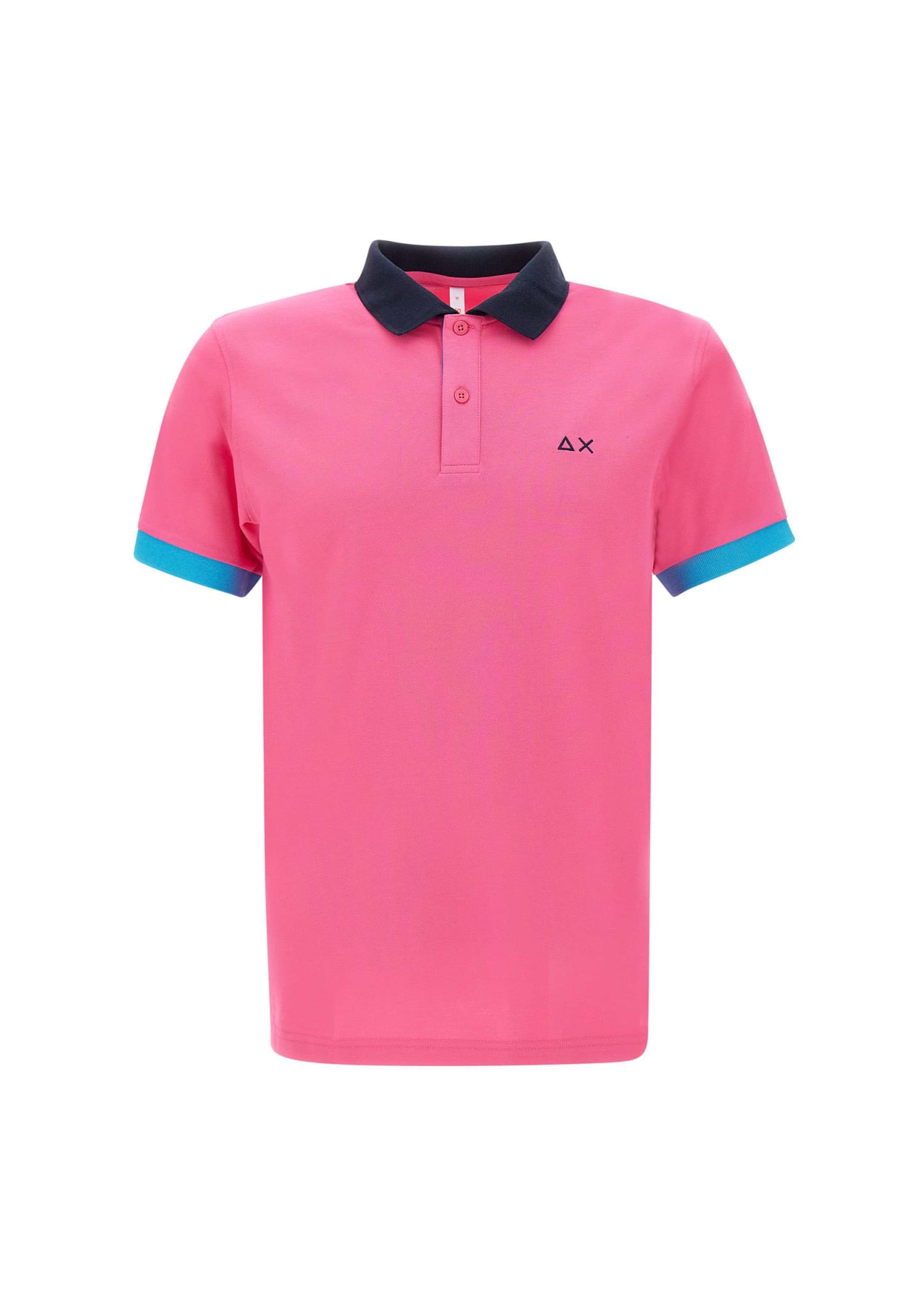 Shop Sun 68 3-colors Cotton Polo Shirt In Fuchsia