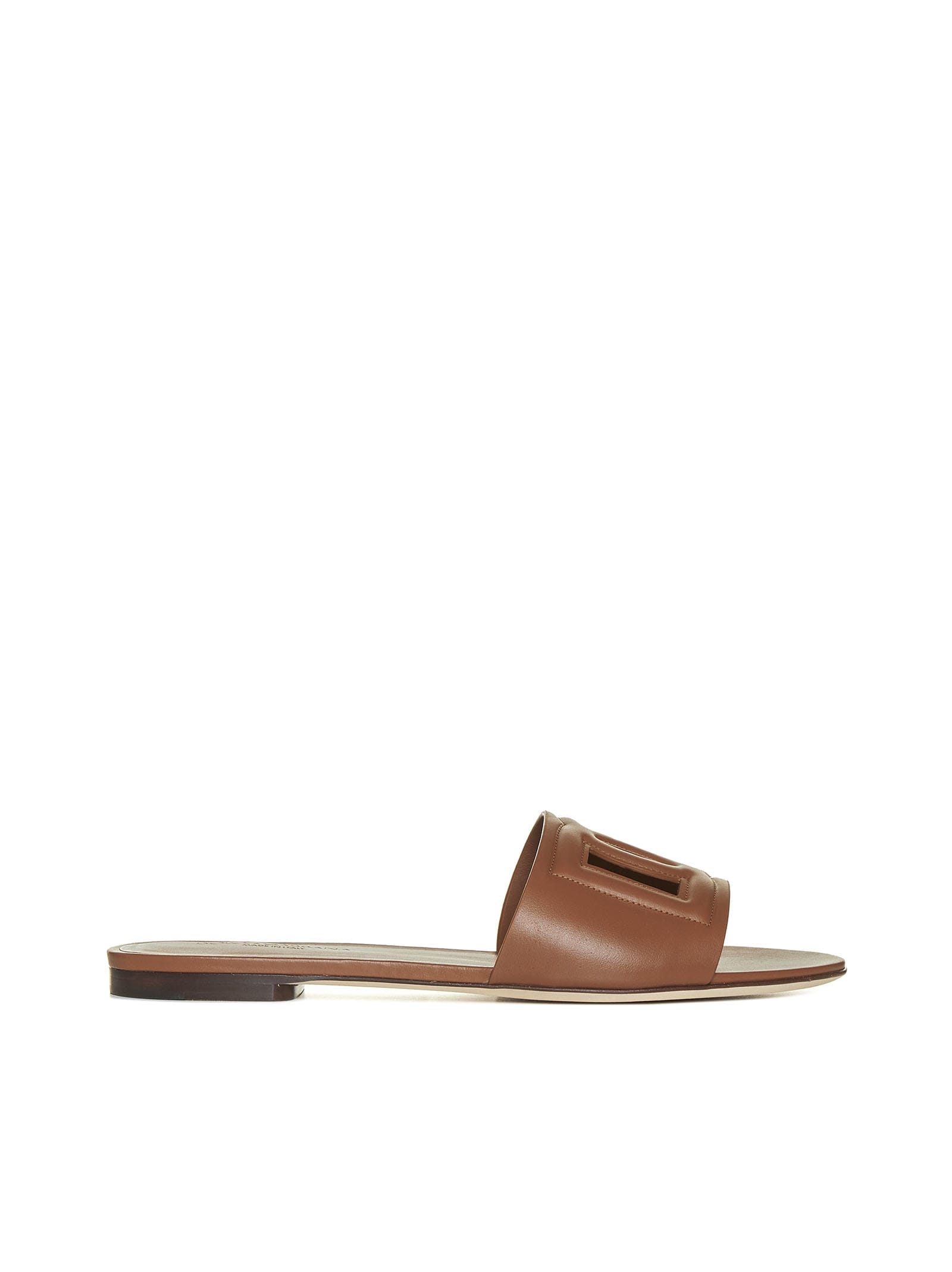 Leather Slides With Logo