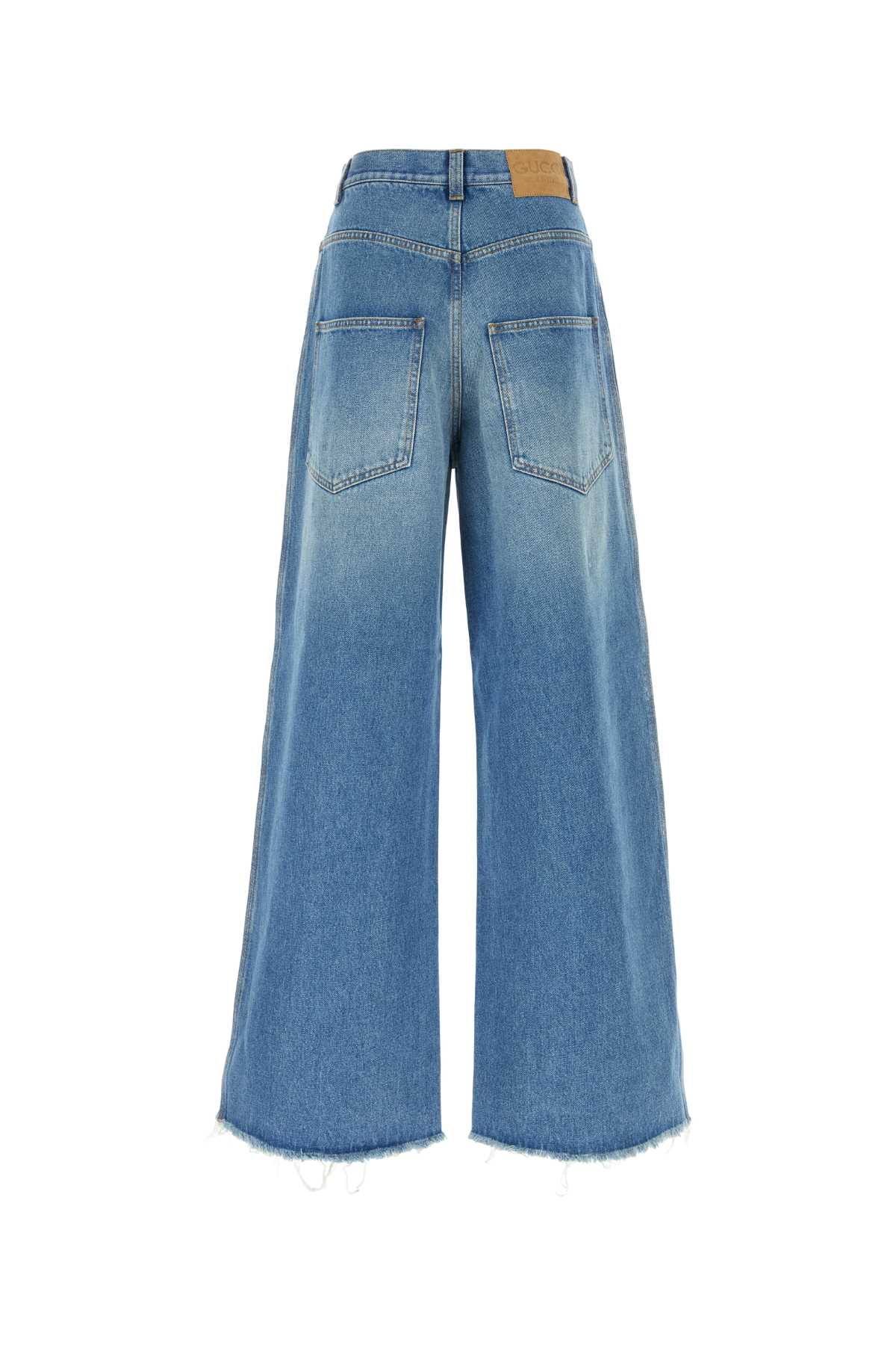Gucci Denim Wide-leg Jeans In Bluemix