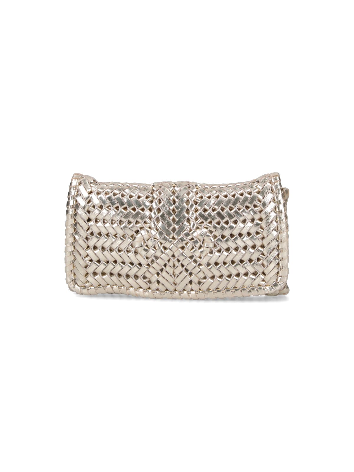 Anya Hindmarch Neeson Leather Clutch Bag In Gold