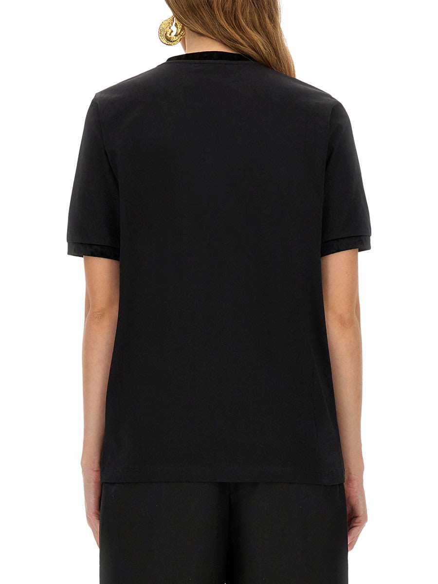 Nina Ricci T-shirt With Ribbon And Bow In Black