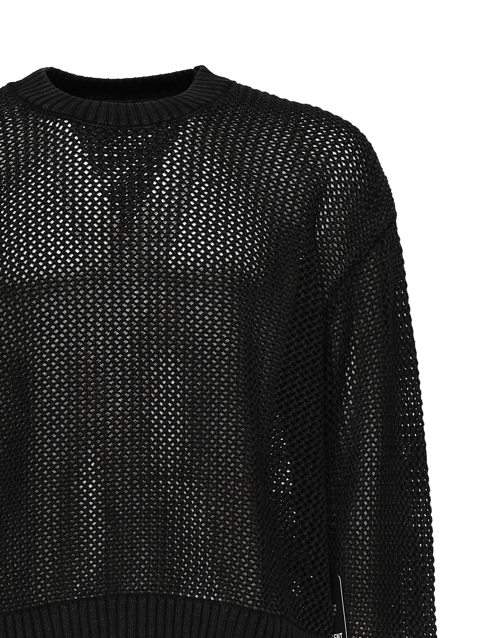 Represent Black Cotton Sweater
