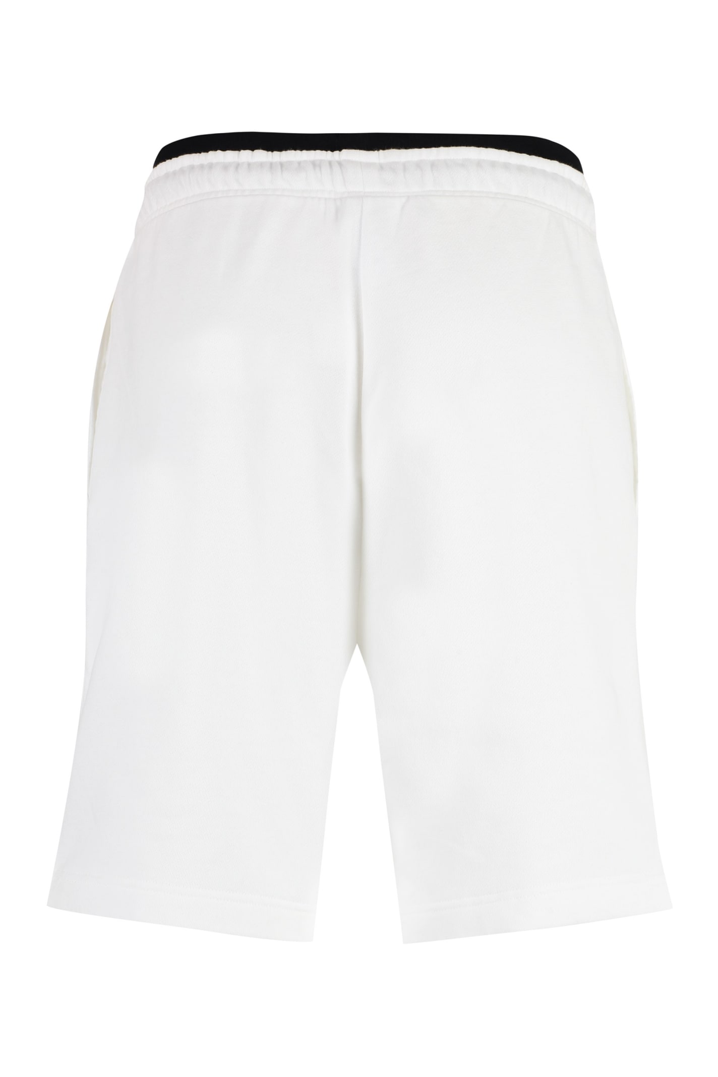 Shop Hugo Boss Fleece Shorts In White