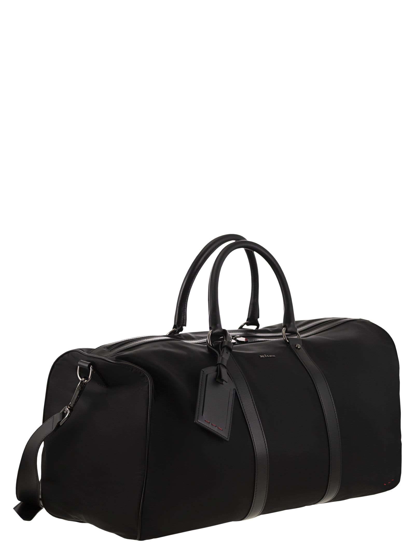 Kiton Duffel Bag With Leather Inserts