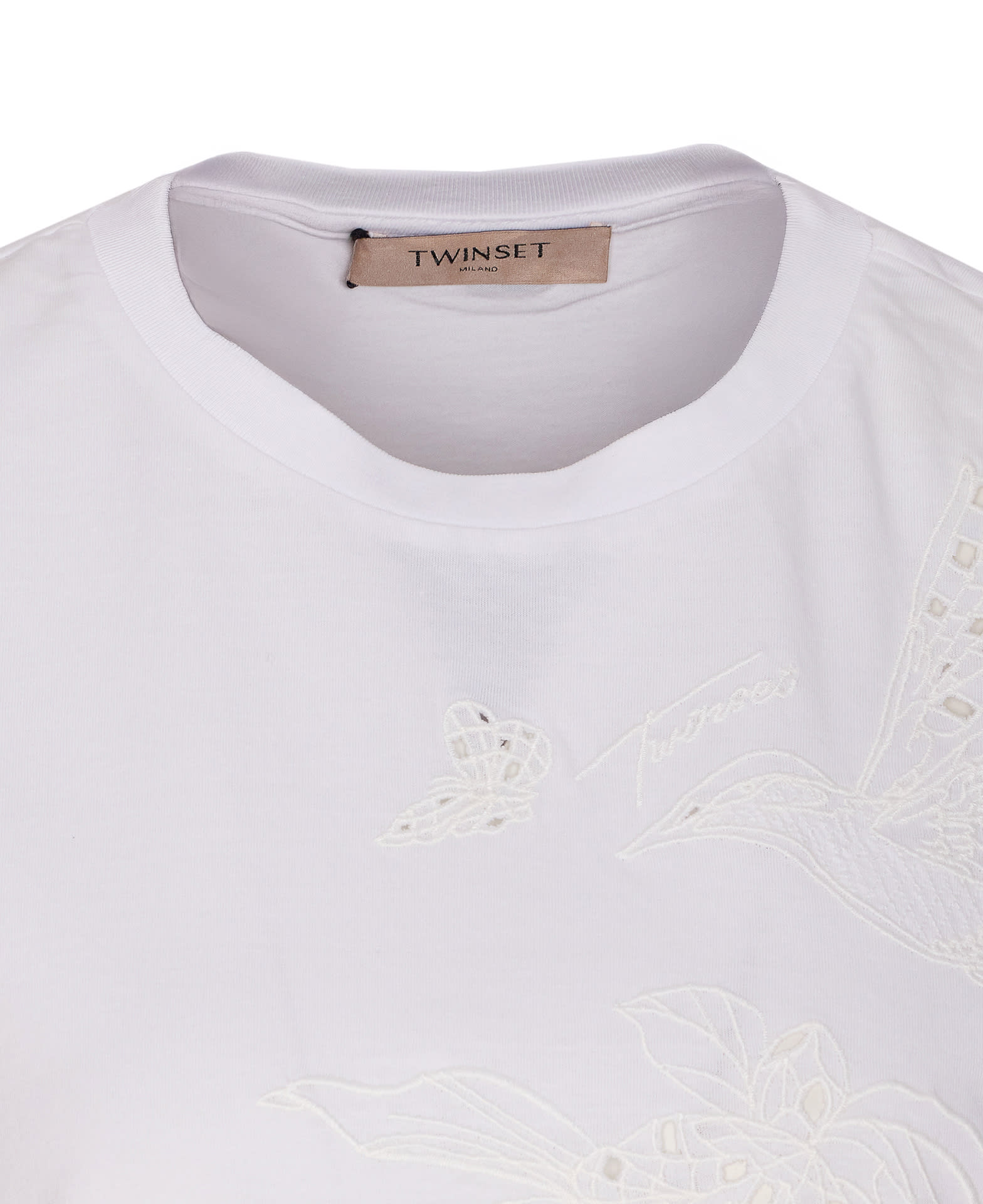 Twinset Embroidered T-shirt In White