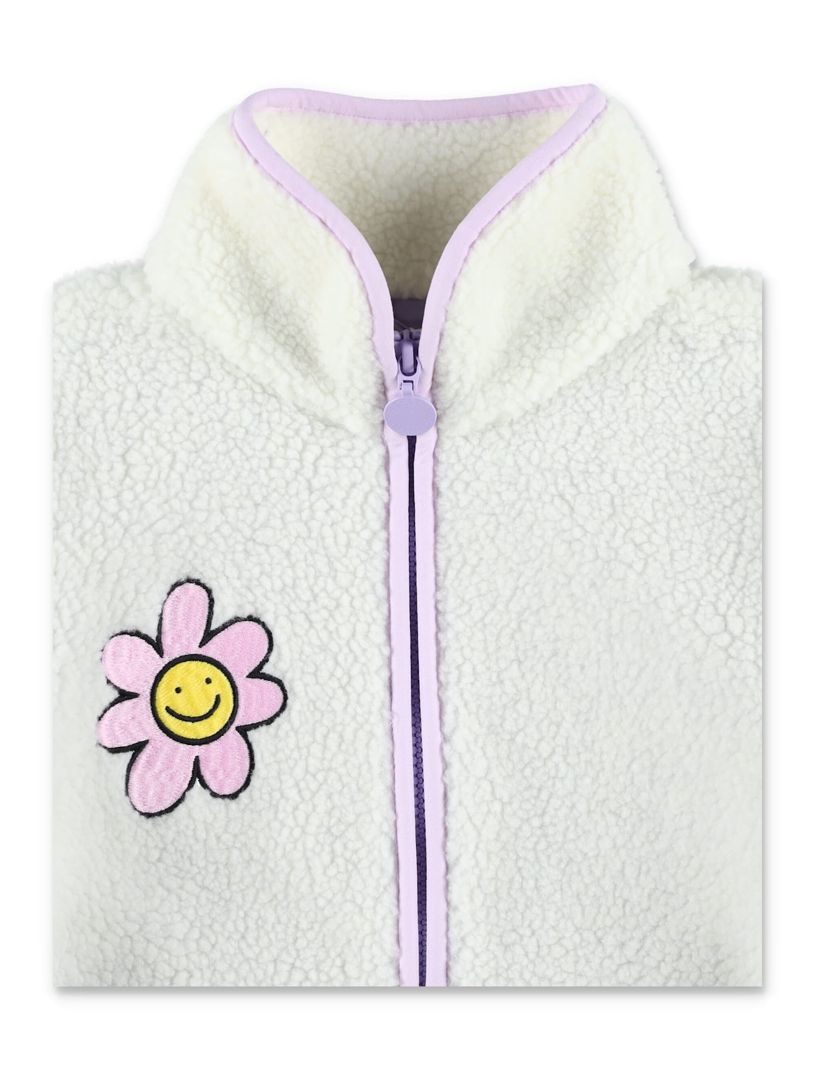 Stella Mccartney Kid - Flower Graphic Fleece Jacket In White