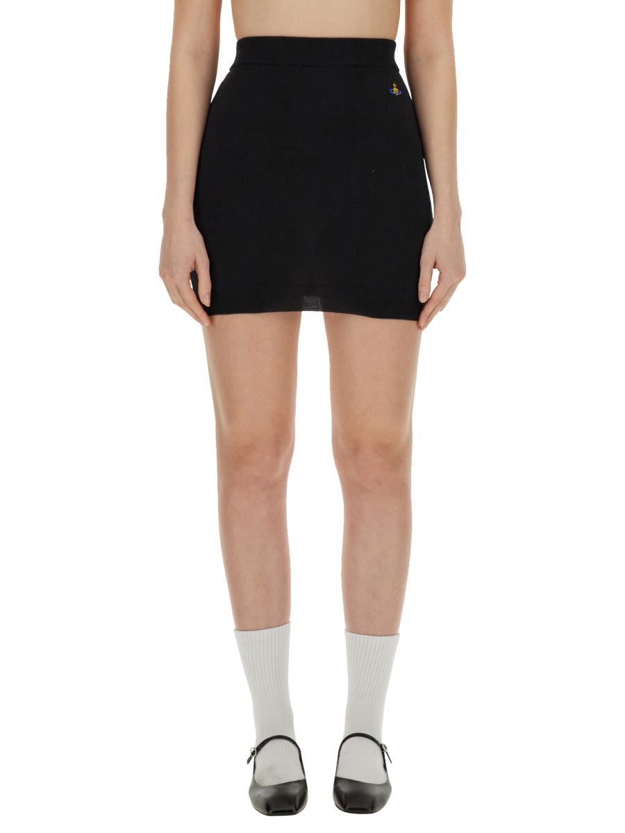 Shop Vivienne Westwood Mini Skirt Bea In Black