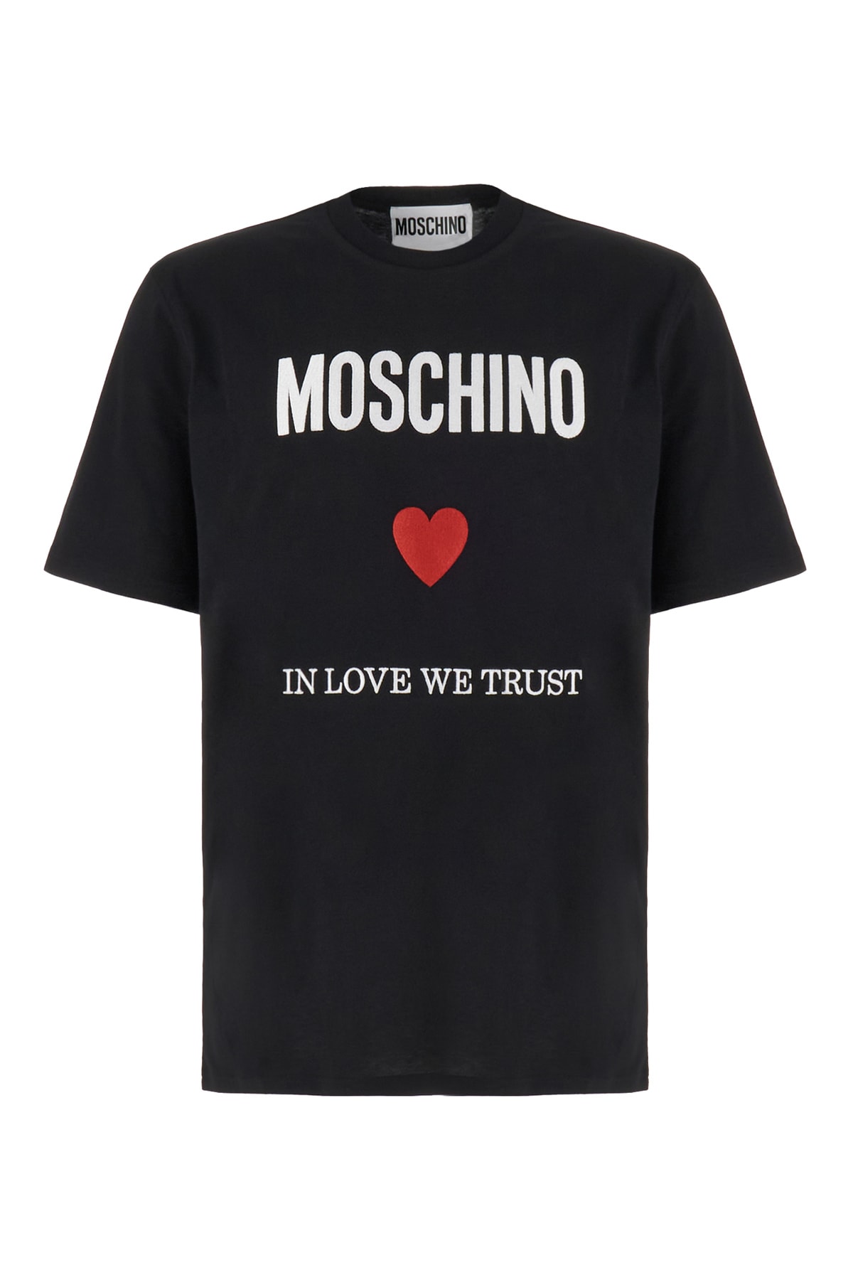 Moschino Black Cotton T-shirt In Nero