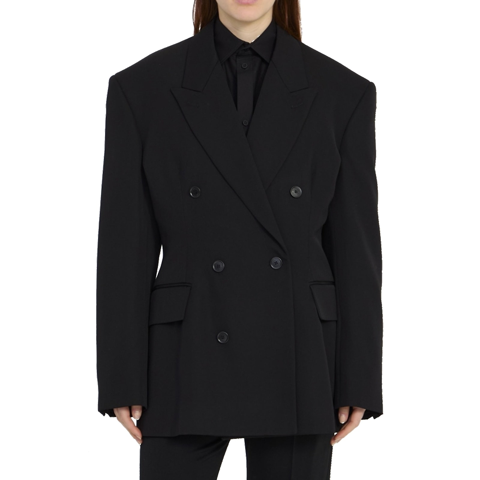 Shop Balenciaga Wool Jacket In Black