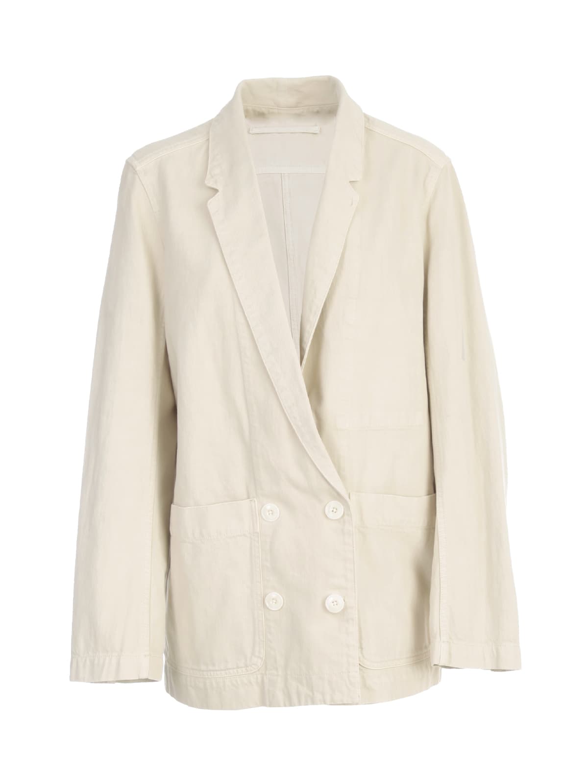 Click to view more detailed imagery on our partner's website Lemaire Double Breasted Jacket In Lt Pelican Grey