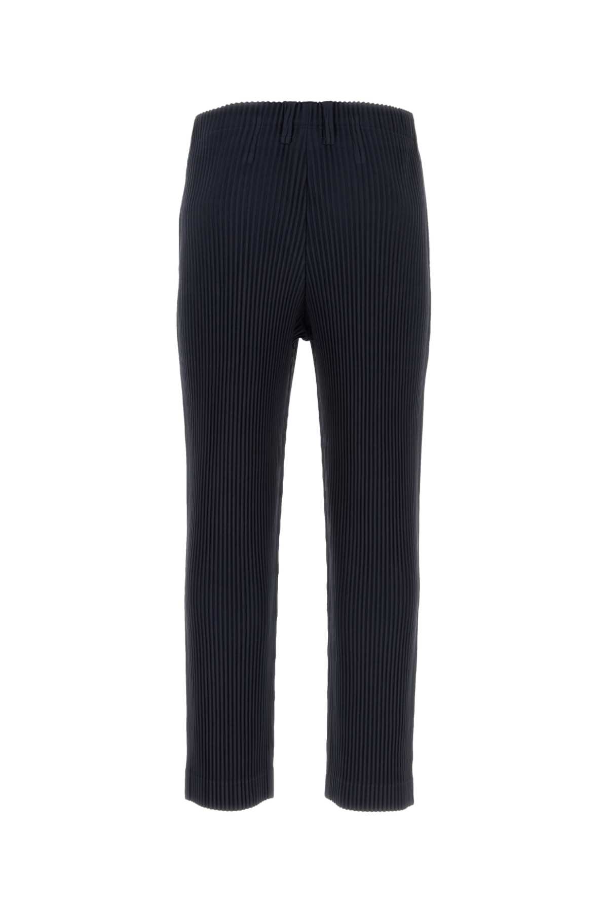 Shop Issey Miyake Midnight Blue Polyester Pant In Navy