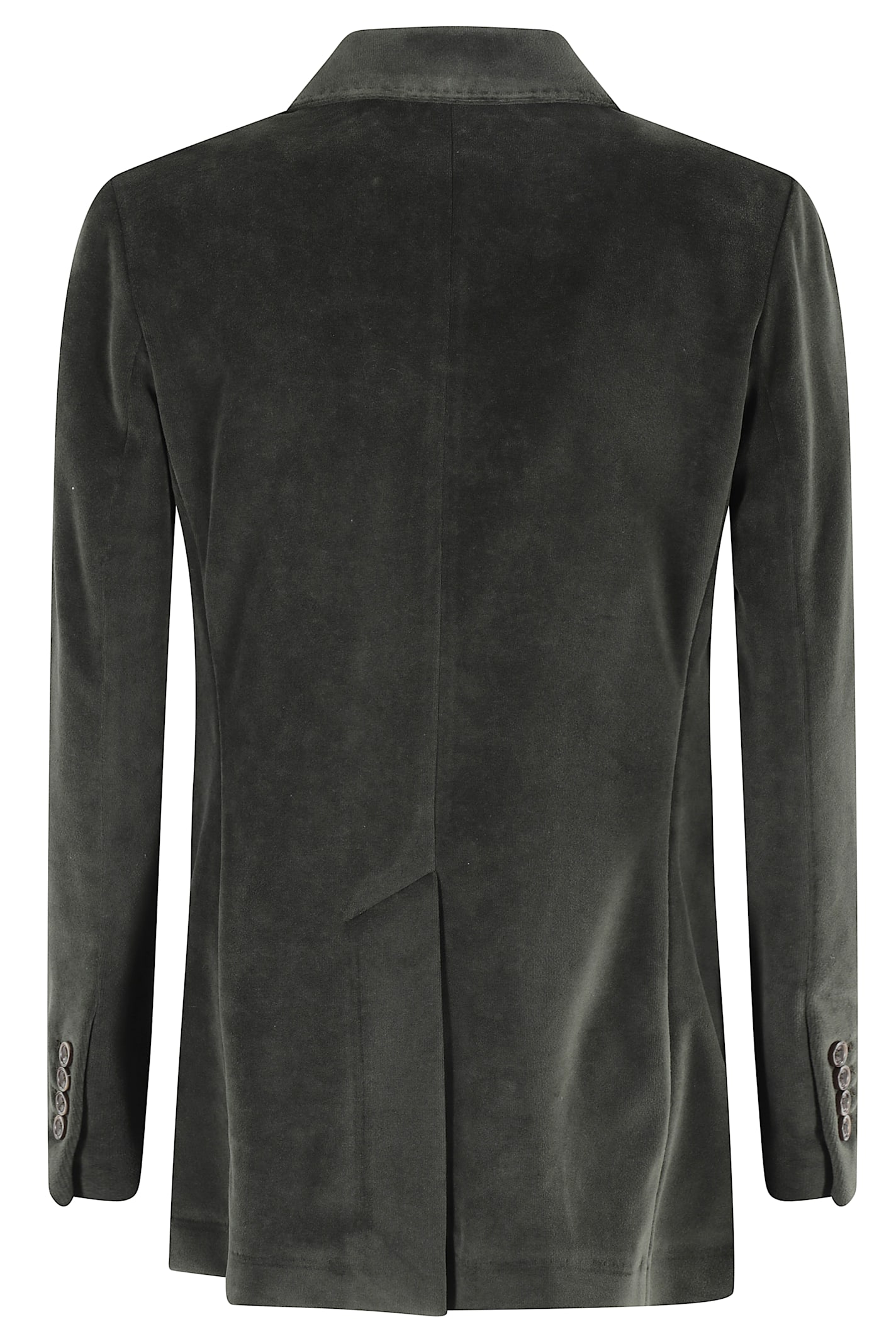 Circolo 1901 Velvet Single-breasted Blazer In Green